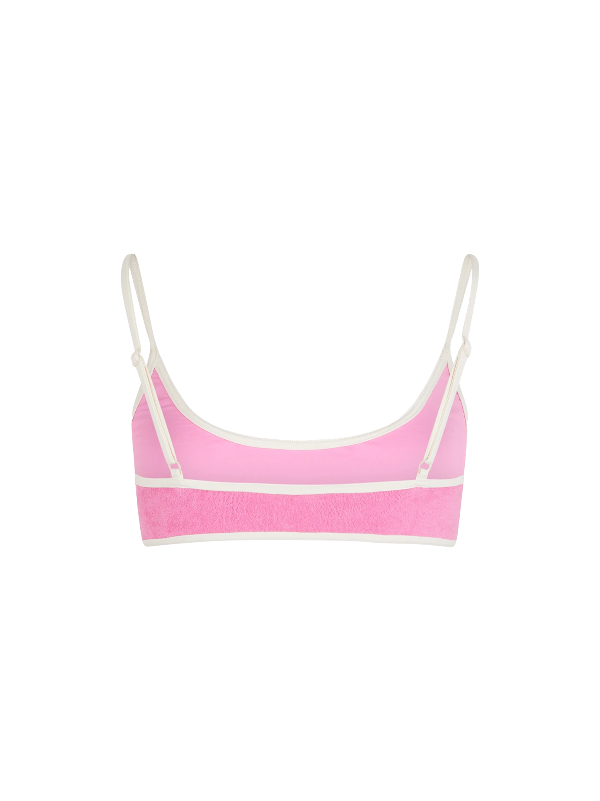 mc2-saint-barth-top-bikini-judy-bralette-spugna-rosa-con-piping image 2