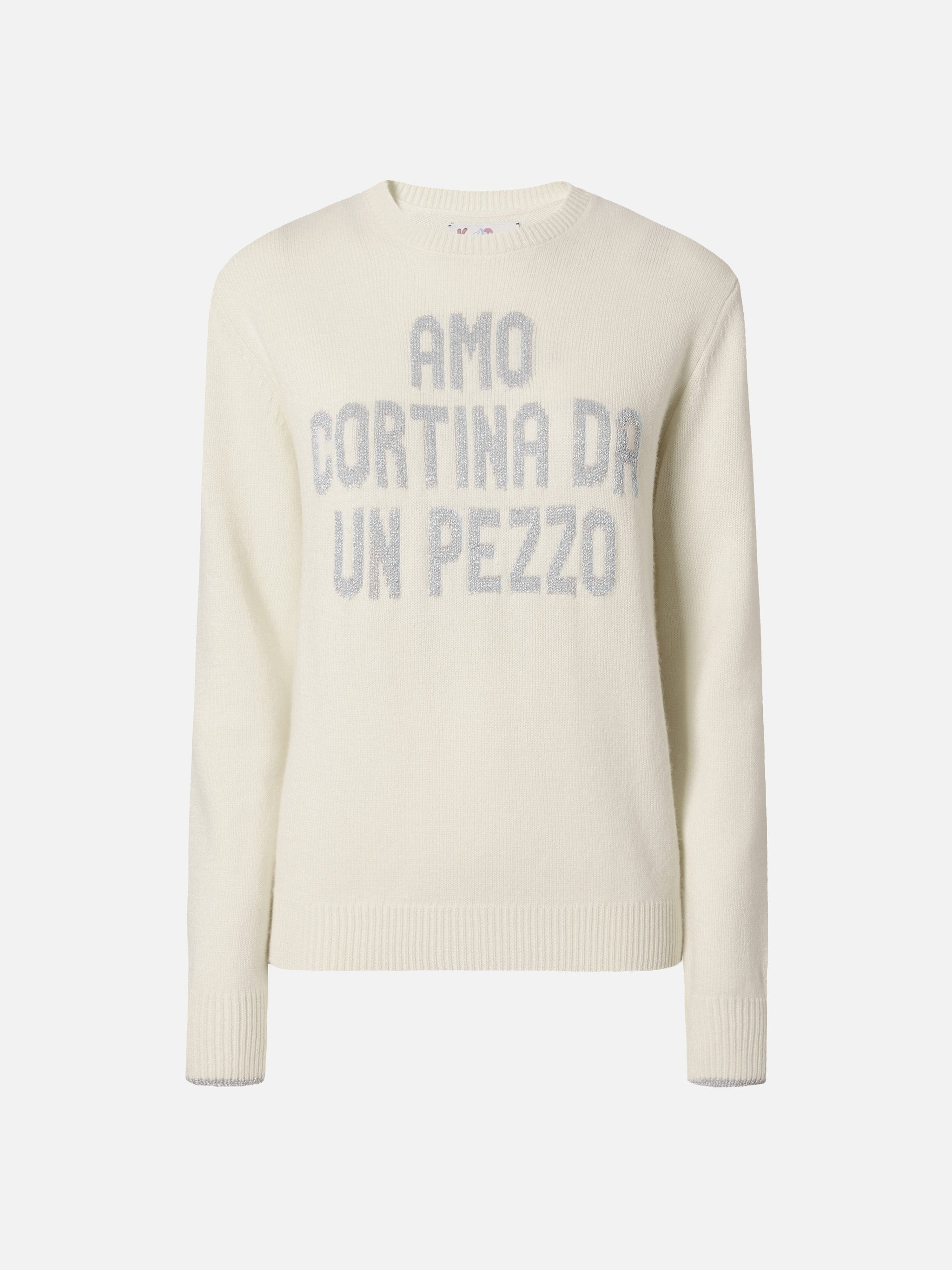 mc2-saint-barth-maglione-new-queen-donna-bianco-cashmere-amo-cortina-lurex image 5