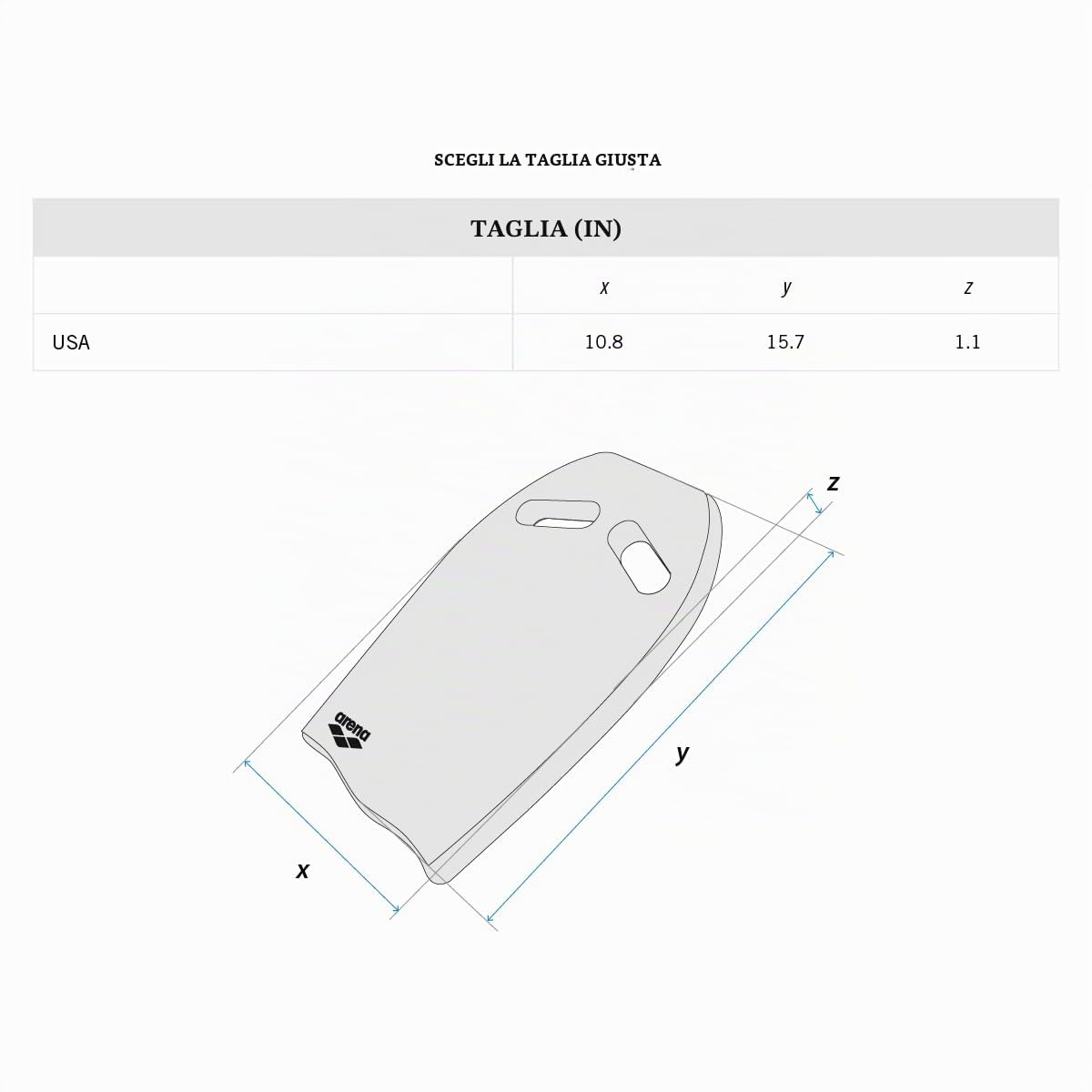 arena-kick-board-tavoletta-nuoto-adulti-silver image 3