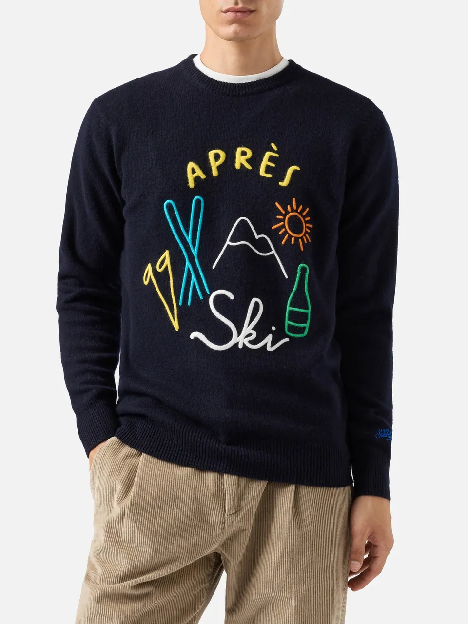 mc2-saint-barth-heron-maglione-girocollo-uomo-blu-misto-cashmere-ricamo-apres-sk image 1