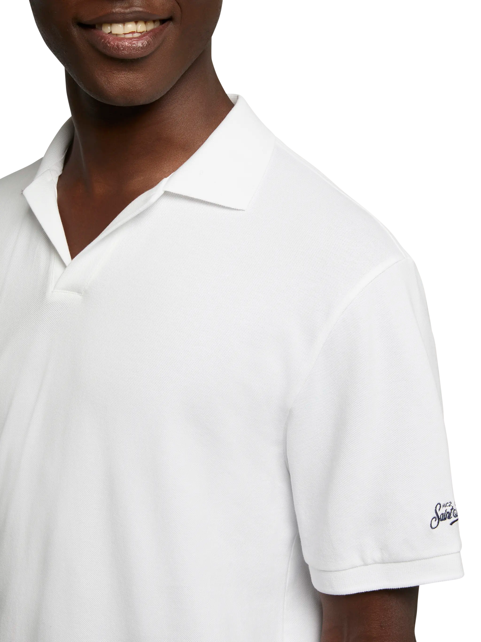 mc2-saint-barth-charles-polo-uomo-piquet-cotone-bianca image 2