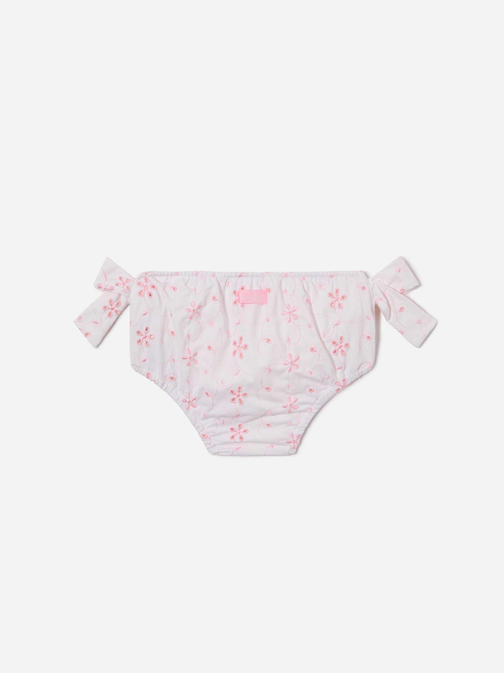 mc2-saint-barth-culotte-mare-rainbow-neonata-sangallo-floreale-bianco image 2