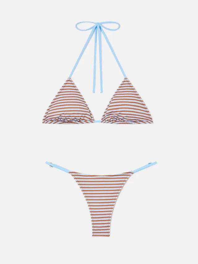 mc2-saint-barth-bikini-joleah-string-righe-azzurre-marroni-donna image 1