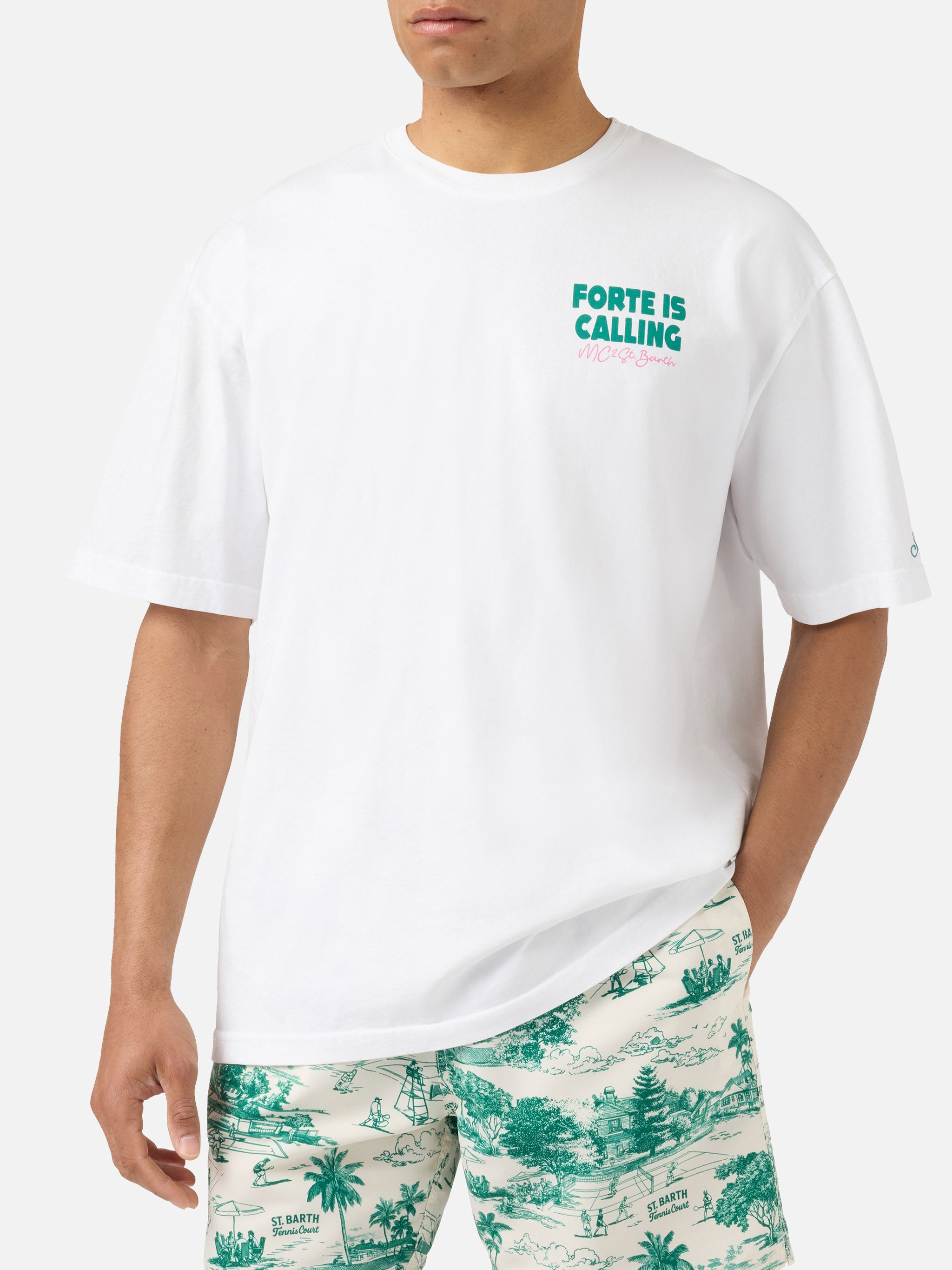 mc2-saint-barth-t-shirt-delmar-da-uomo-in-puro-cotone-bianca-con-stampa-forte-is image 3