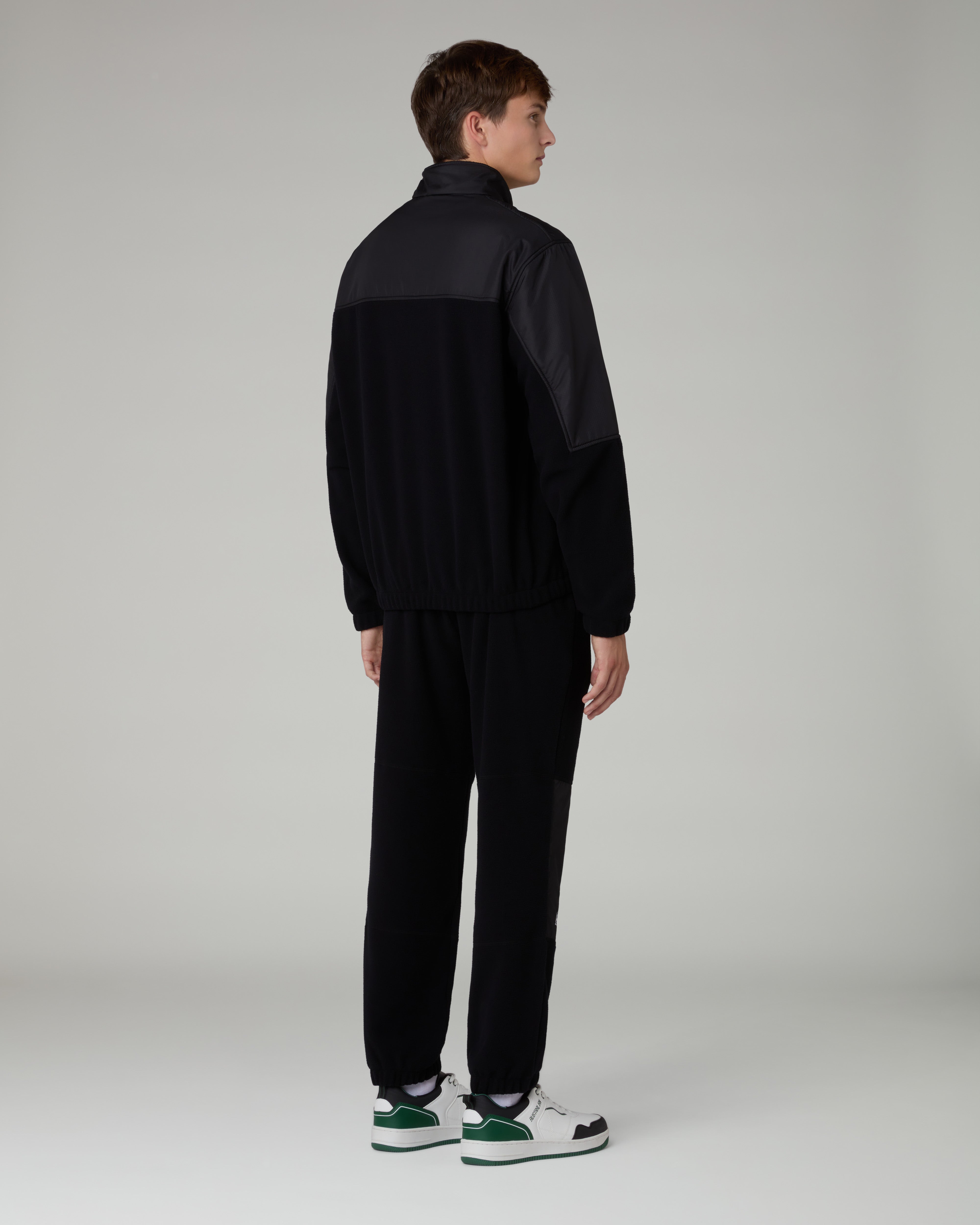 australian-color-block-tracksuit-tuta-in-pile-nera-con-inserti-brice image 2