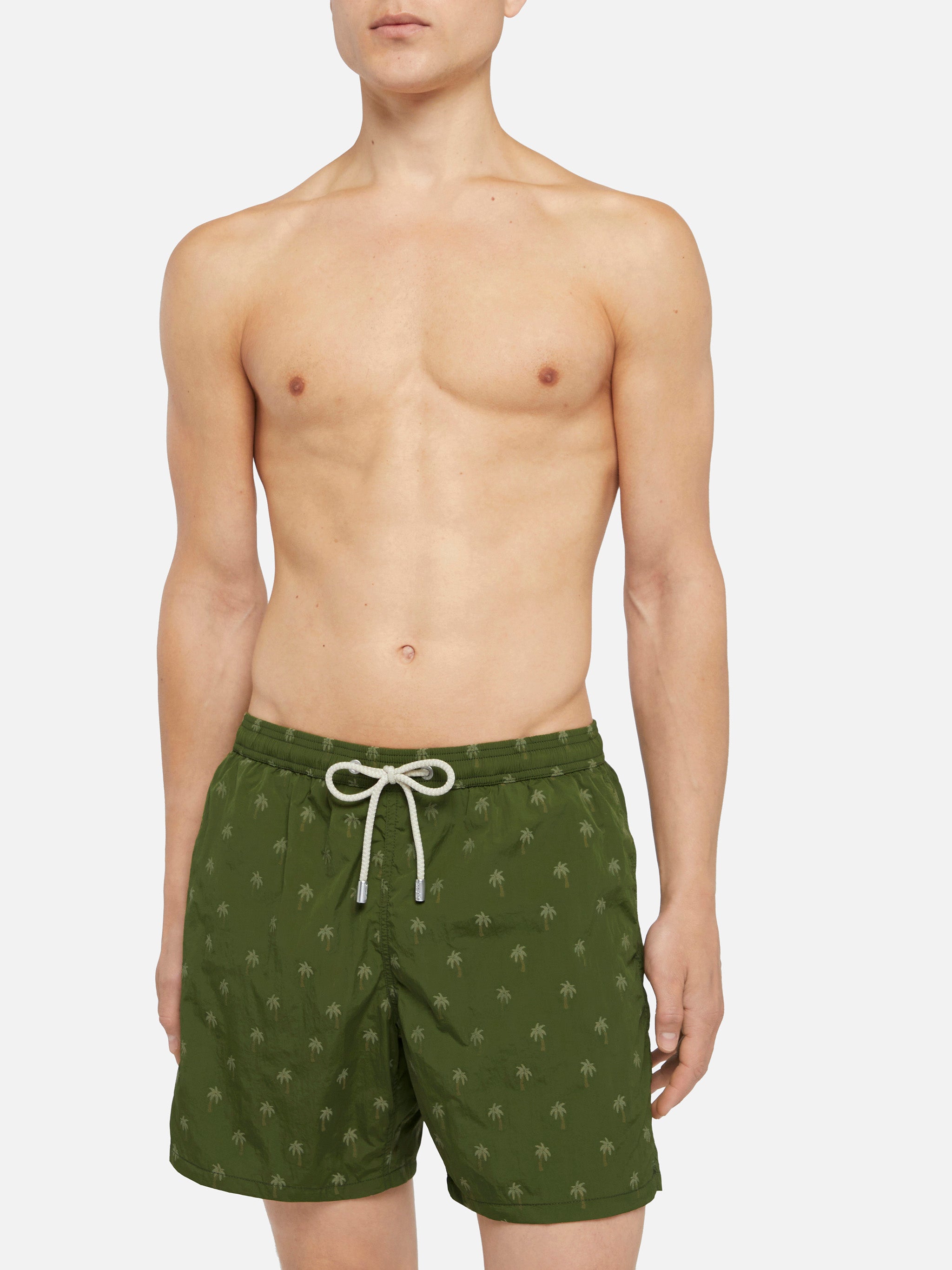 mc2-saint-barth-costume-mare-patmos-uomo-jacquard-palme-verde-militare image 3