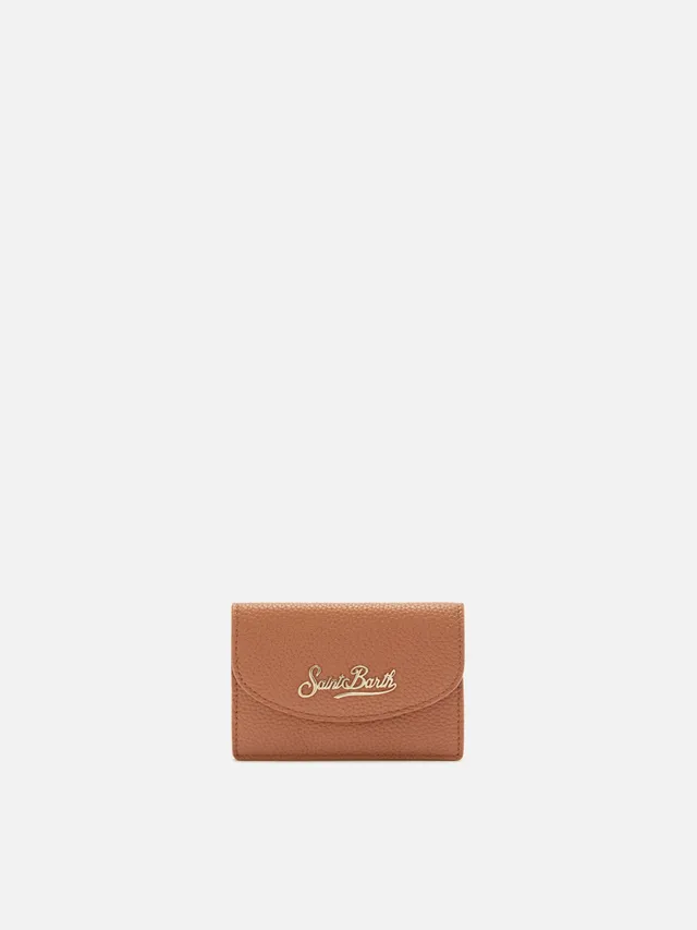 mc2-saint-barth-madame-portacarte-card-holder-pelle-martellata-cuoio image 1