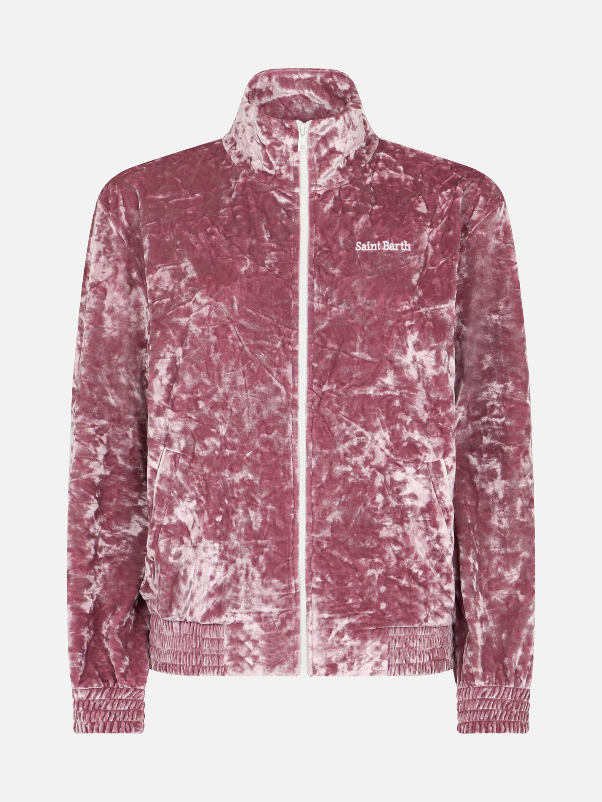 felpa-donna-mc2-saint-barth-miriam-in-ciniglia-rosa-con-zip image 5