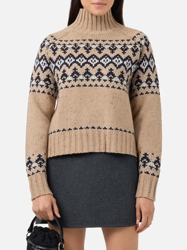 mc2-saint-barth-myra-maglione-donna-donegal-fair-isle-beige image 1