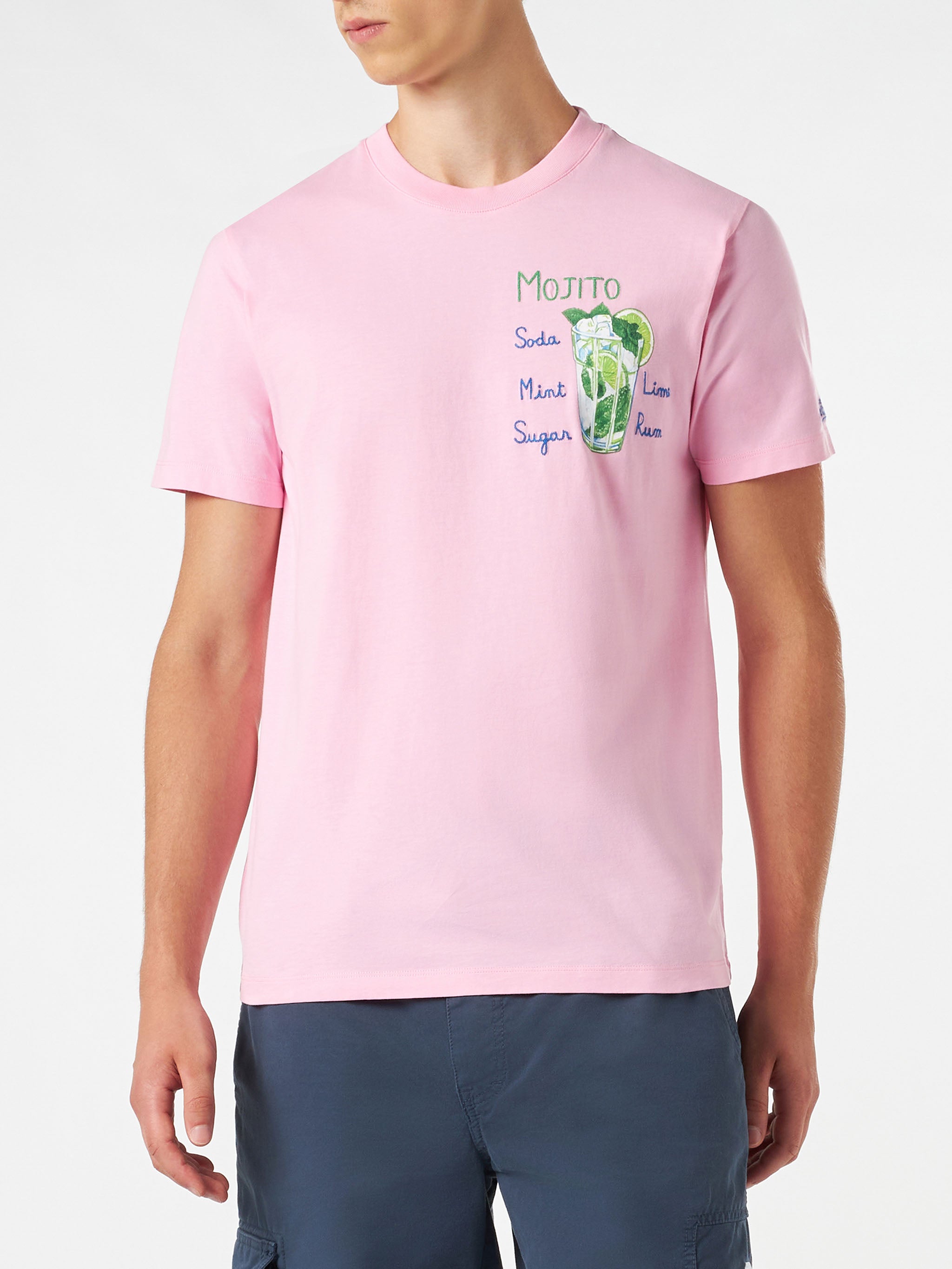 t-shirt-uomo-mc2-saint-barth-con-stampa-mojito-in-cotone-rosa image 3