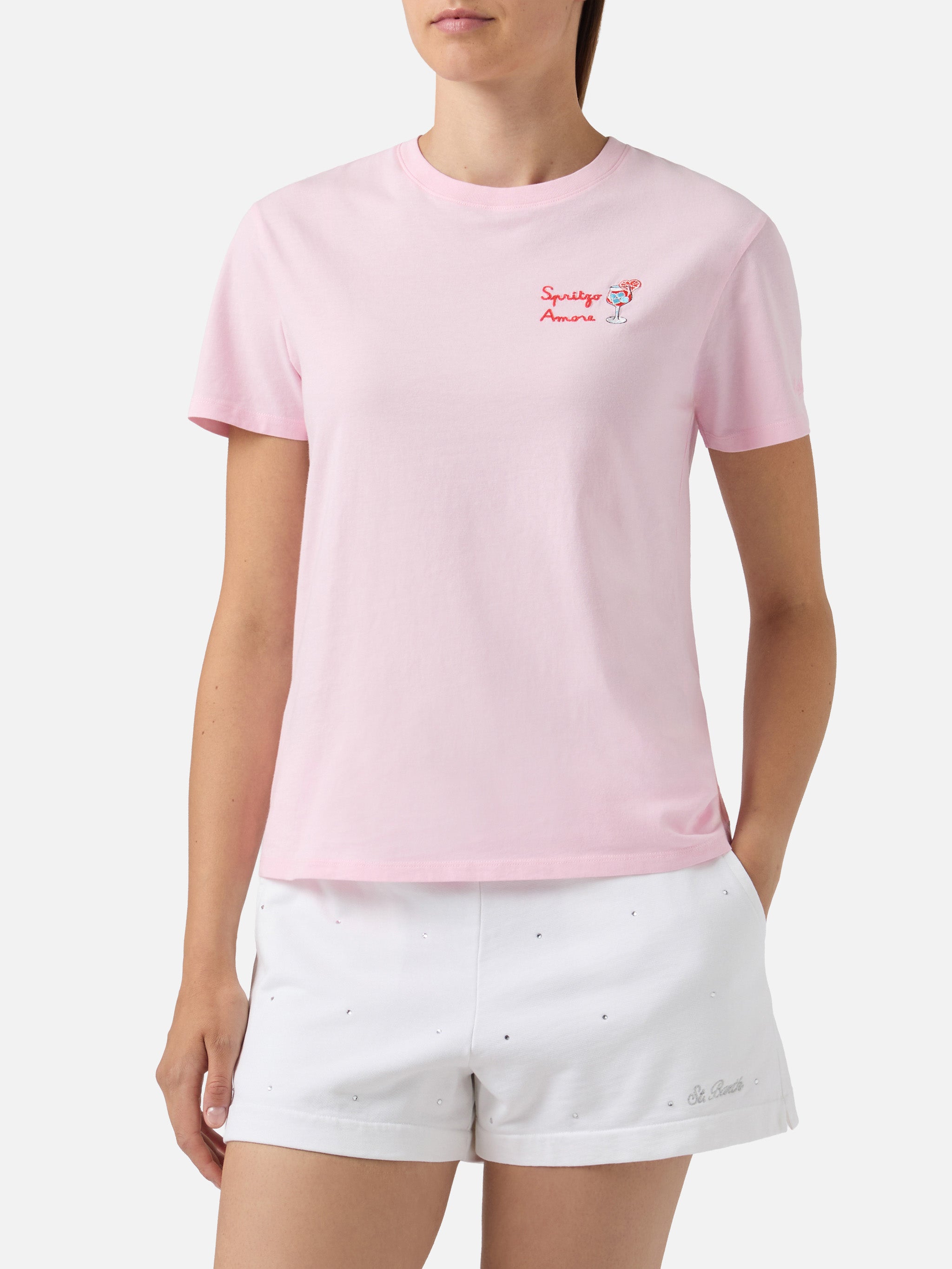 mc2-saint-barth-emilie-t-shirt-donna-rosa-con-ricamo-spritzo-d-amore image 2