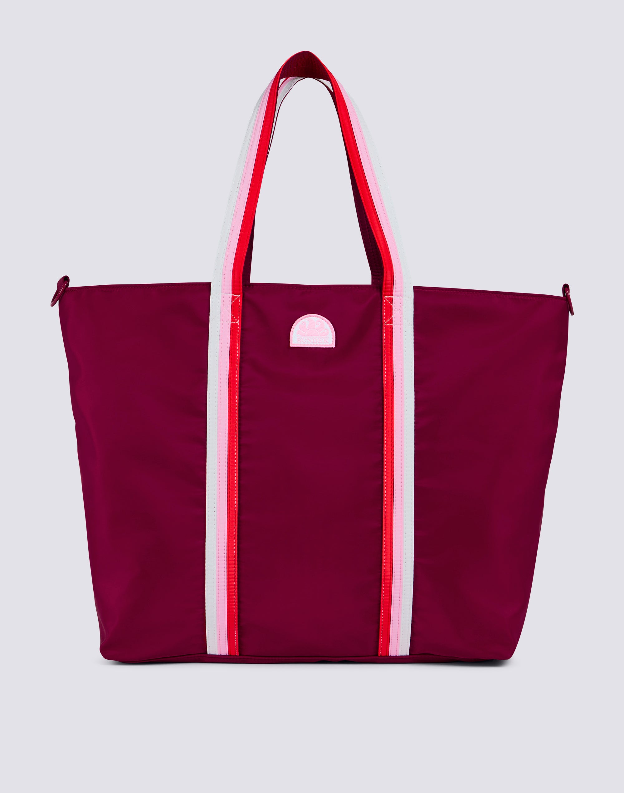sundek-bon-am388abpy800-borsa-mare-tote-con-dettagli-arcobaleno image 1