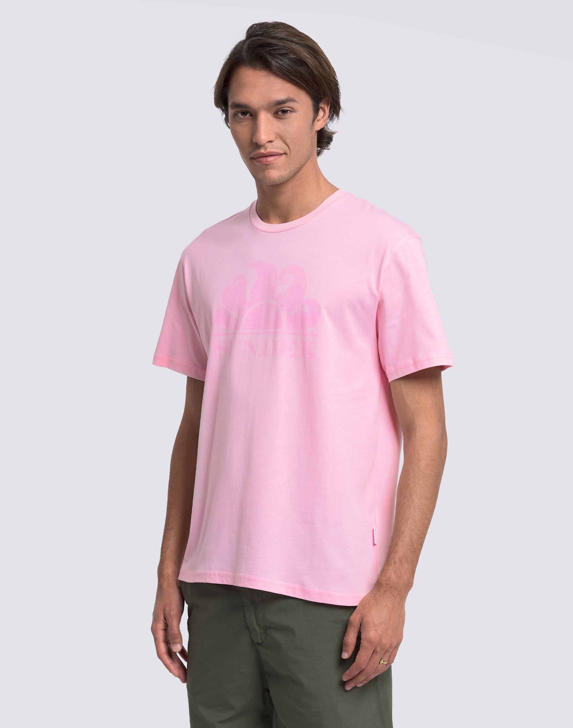 sundek-m021tej78ot-t-shirt-uomo-maniche-corte-logo-tono-su-tono-cotone image 4