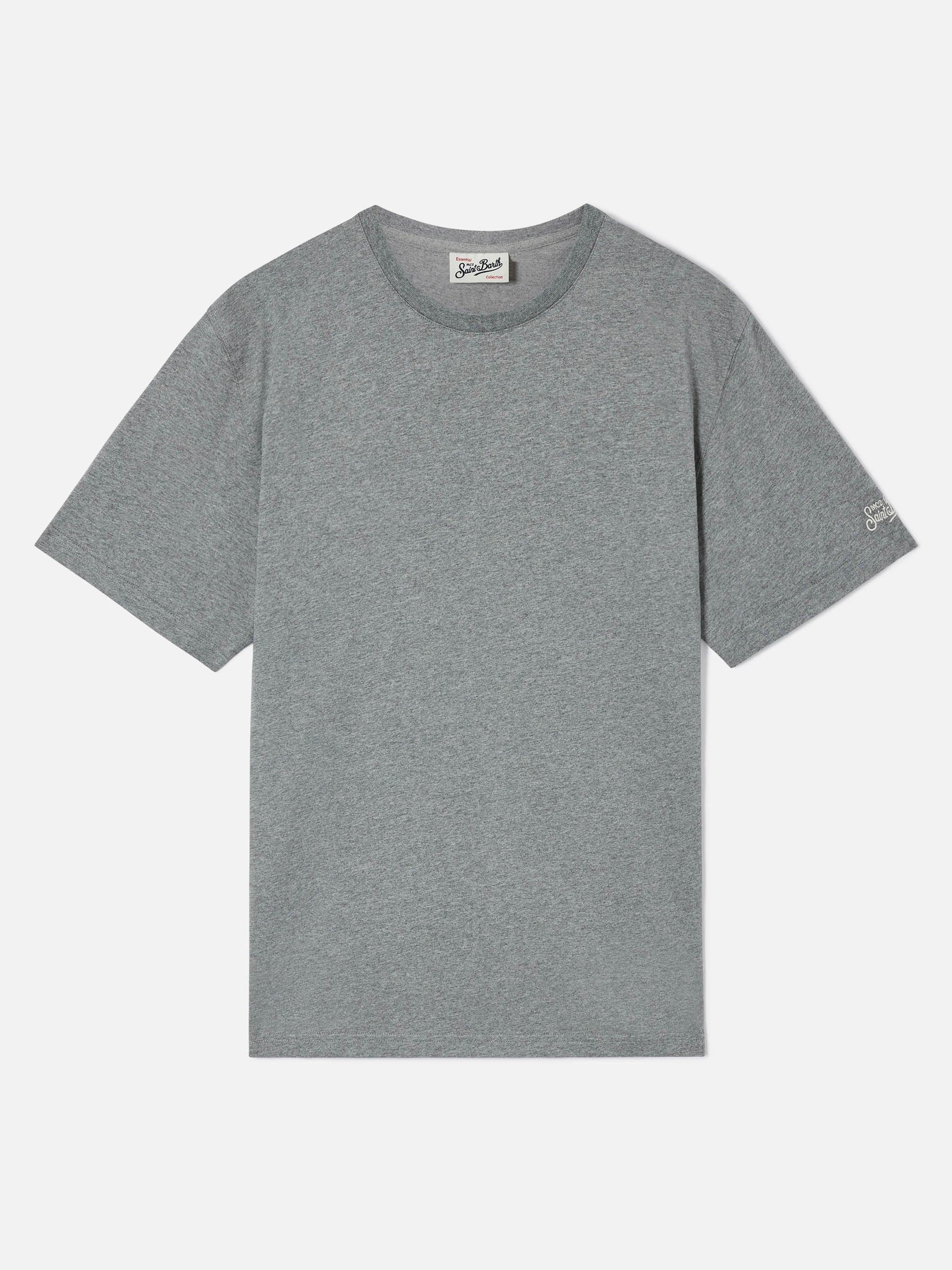 mc2-saint-barth-every-t-shirt-uomo-grigia-cotone-ricamo-manica image 1