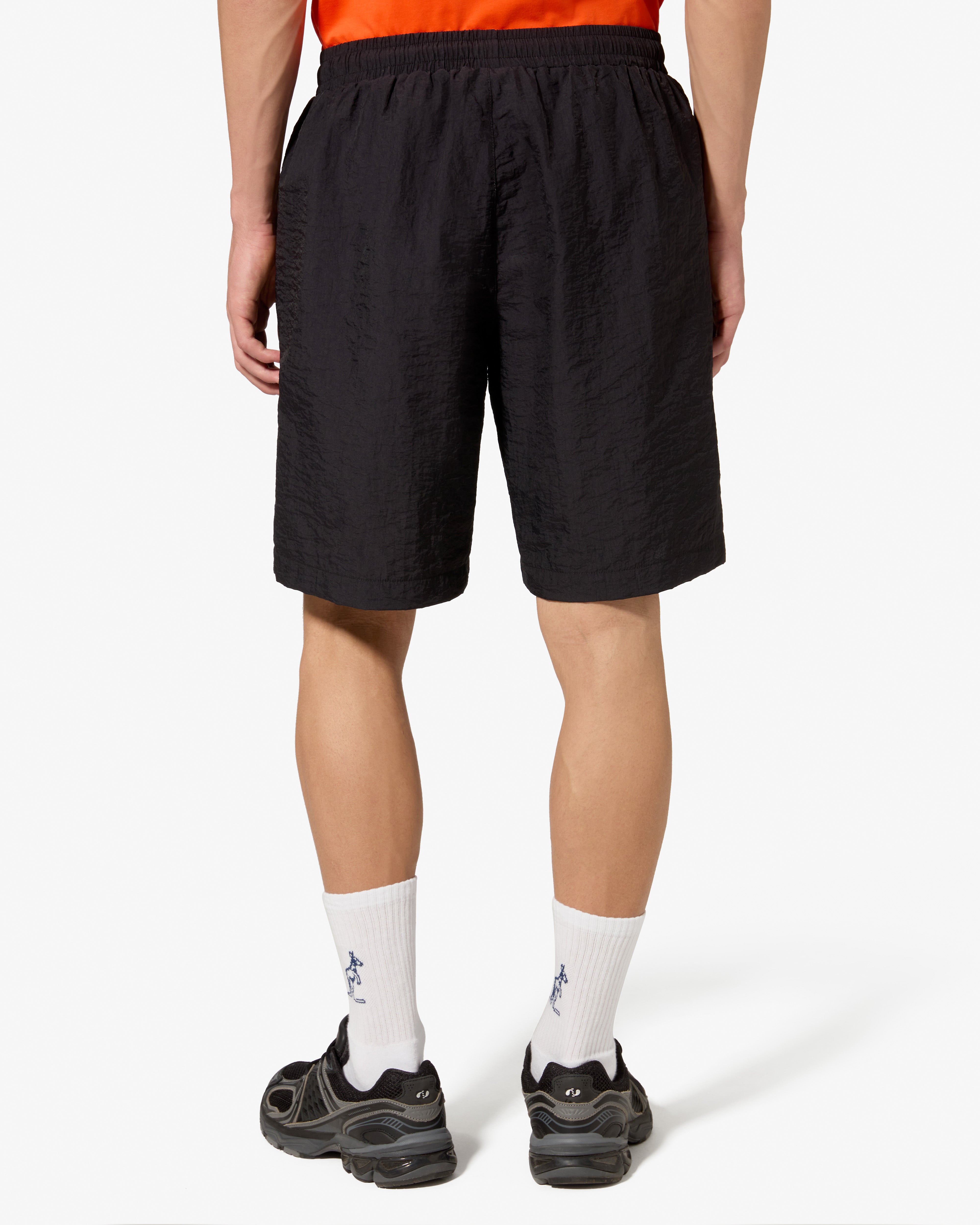 australian-league-embroidery-logo-short-nero-con-fodera-in-rete image 3