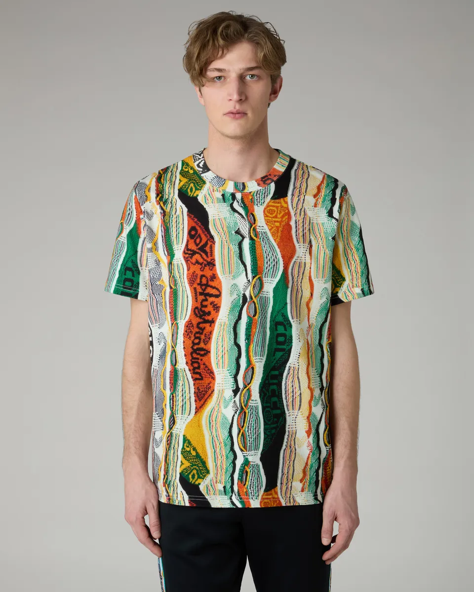 australian-knit-effect-t-shirt-t-shirt-jersey-bianco-carlo-colucci-x-australian image 1