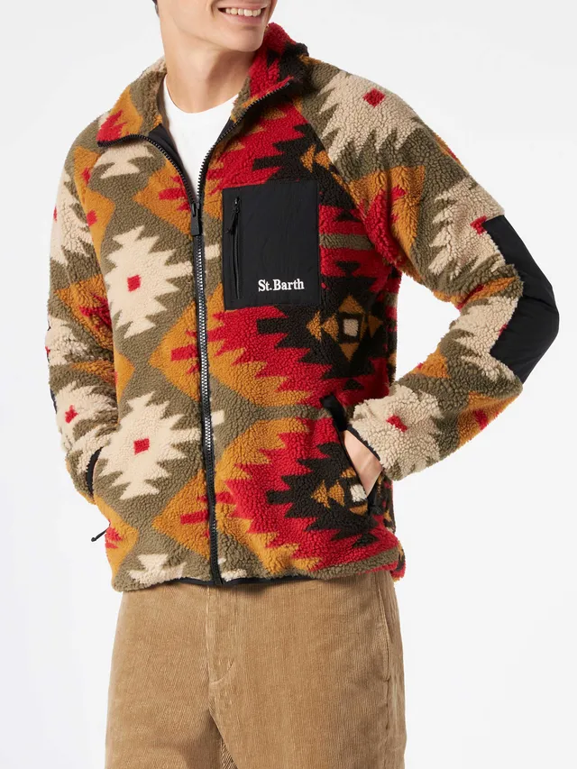 mc2-saint-barth-keystone-giacca-uomo-sherpa-fleece-multicolor image 1