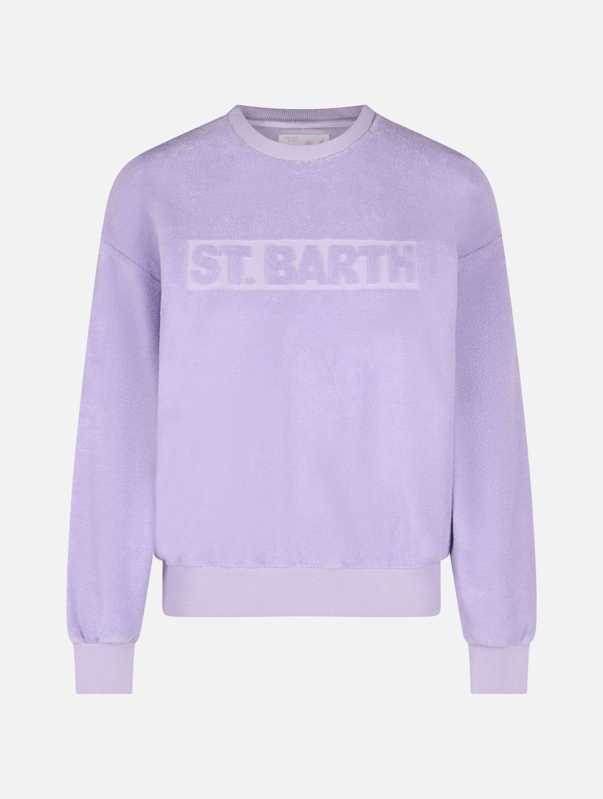 mc2-saint-barth-felpa-stardust-donna-lilla-cotone-effetto-spugna image 1