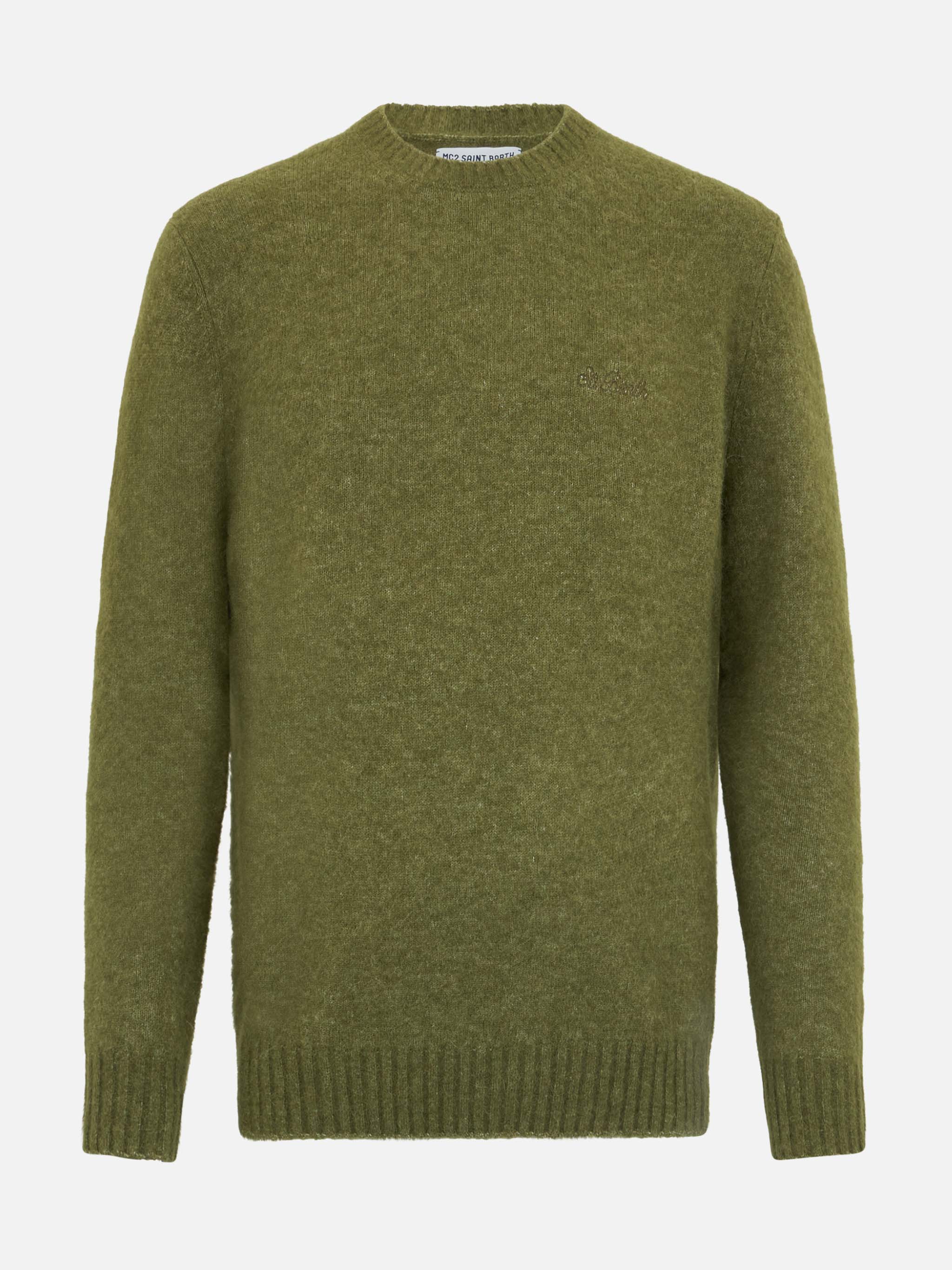 mc2-saint-barth-maglione-uomo-regent-alpaca-stretch-verde-militare image 4