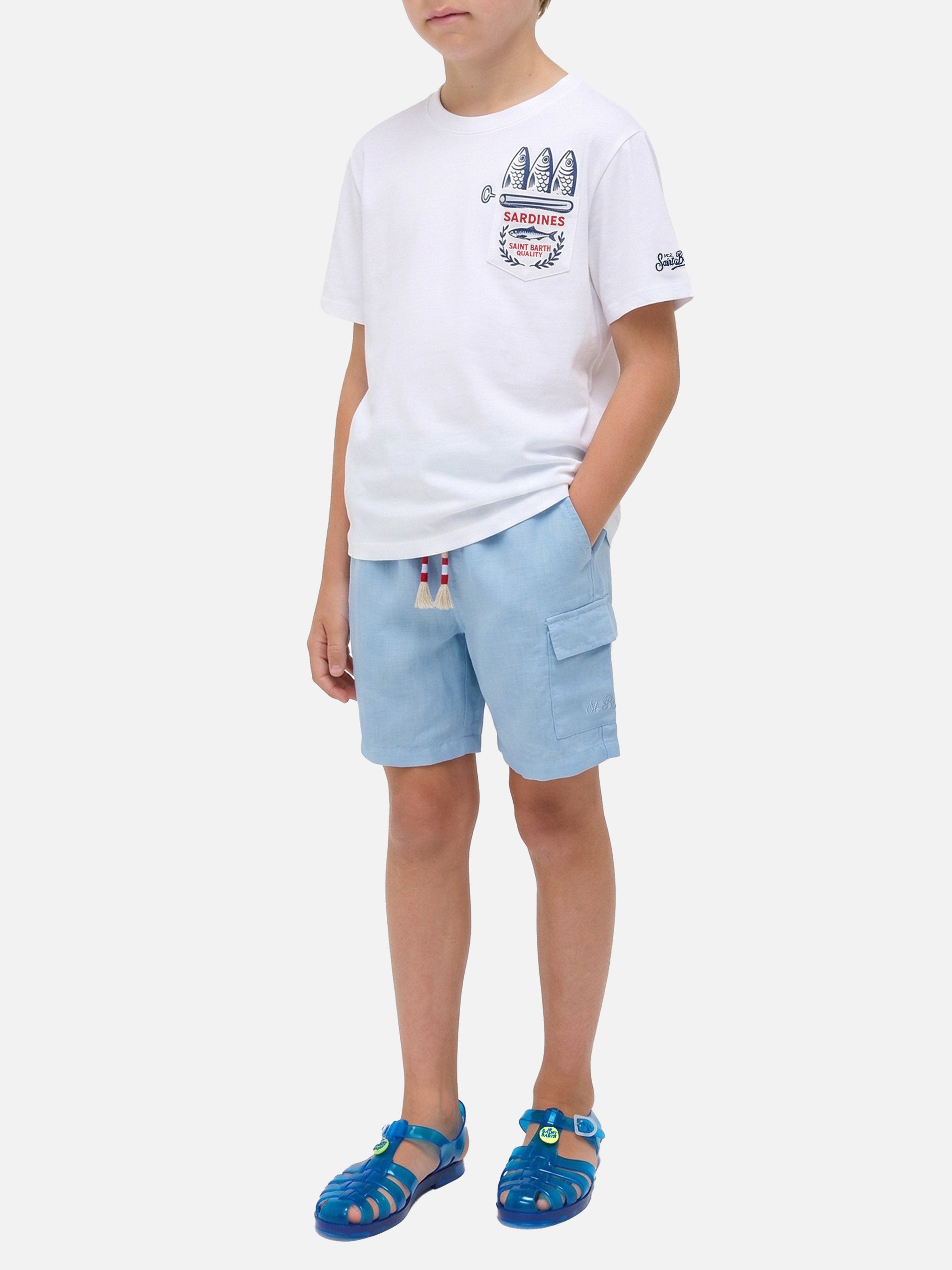 mc2-saint-barth-t-shirt-eddy-bambino-cotone-bianco-sardines image 2