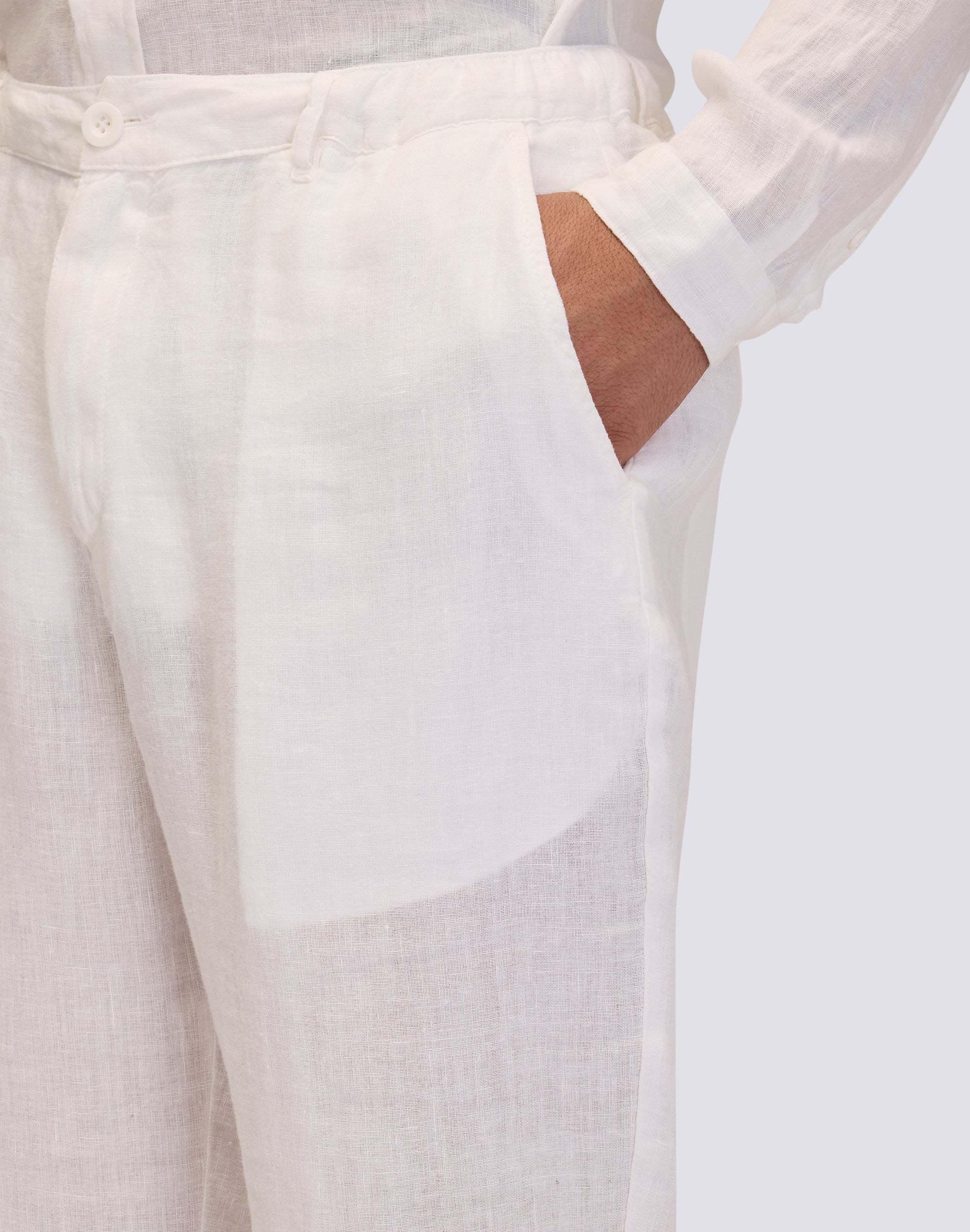 sundek-pantaloni-lunghi-uomo-semi-elasticizzati-in-lino image 3