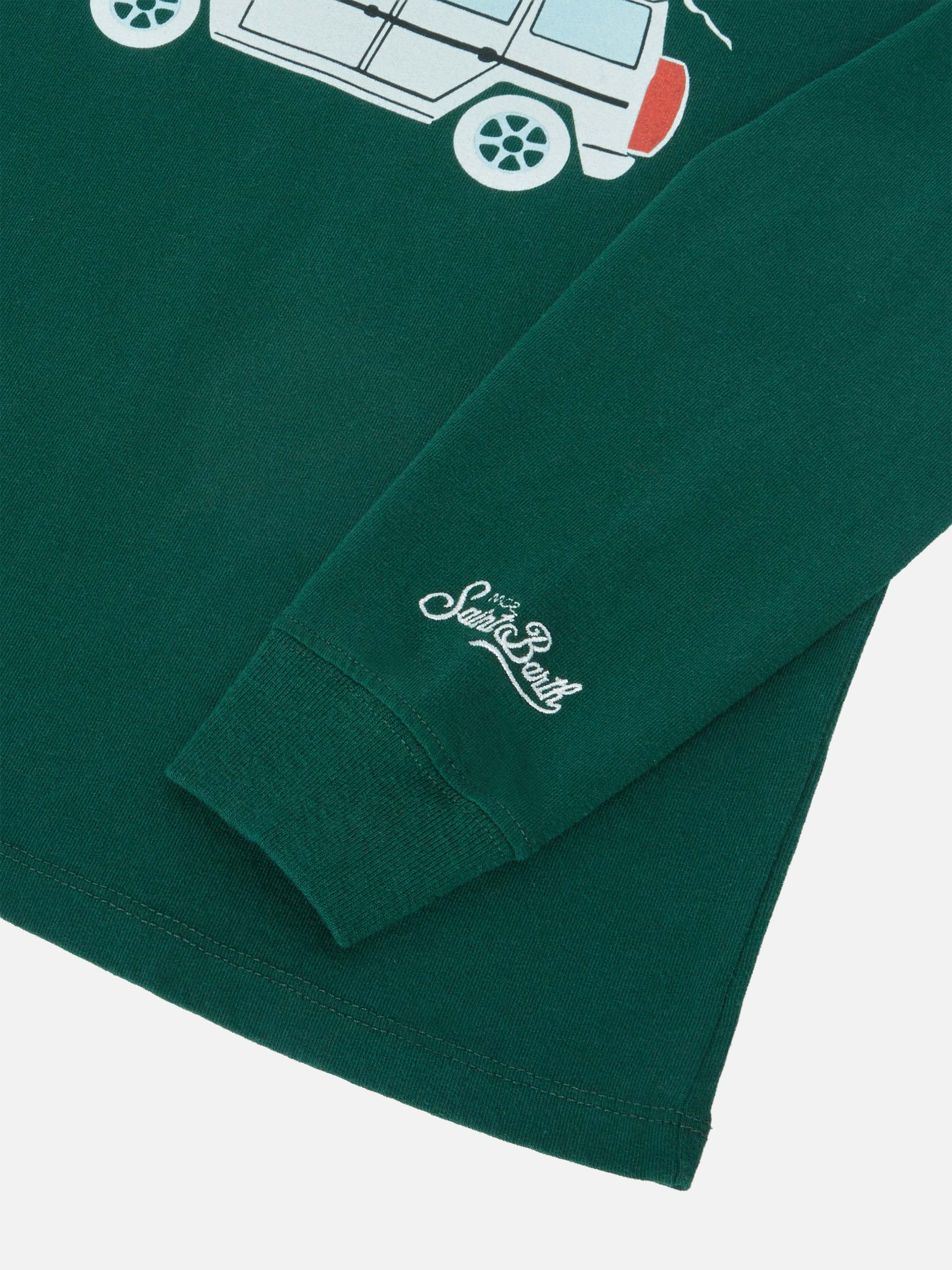 mc2-saint-barth-luton-jr-t-shirt-maniche-lunghe-da-bambino-in-cotone-verde-con-r image 4