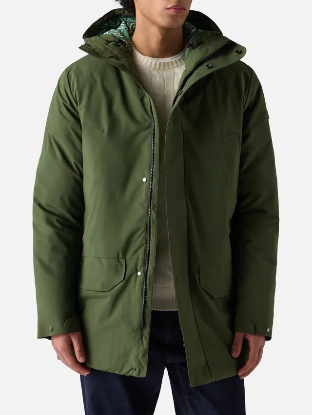 mc2-saint-barth-voyager-down-parka-uomo-bandana-verde-militare-antivento image 1