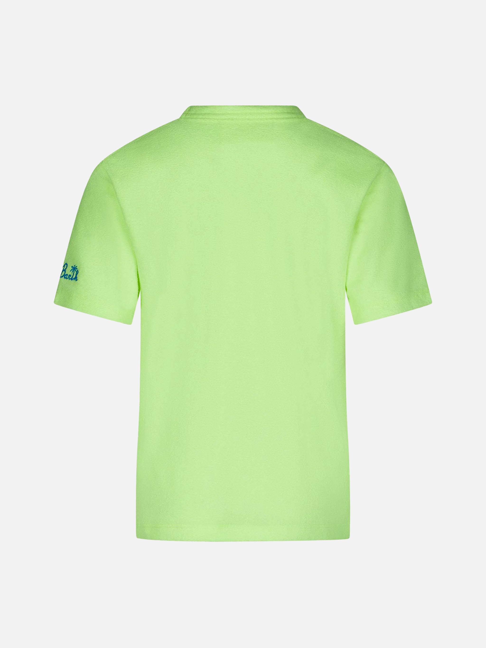 mc2-saint-barth-t-shirt-bambino-in-spugna-gialla-con-taschino image 3