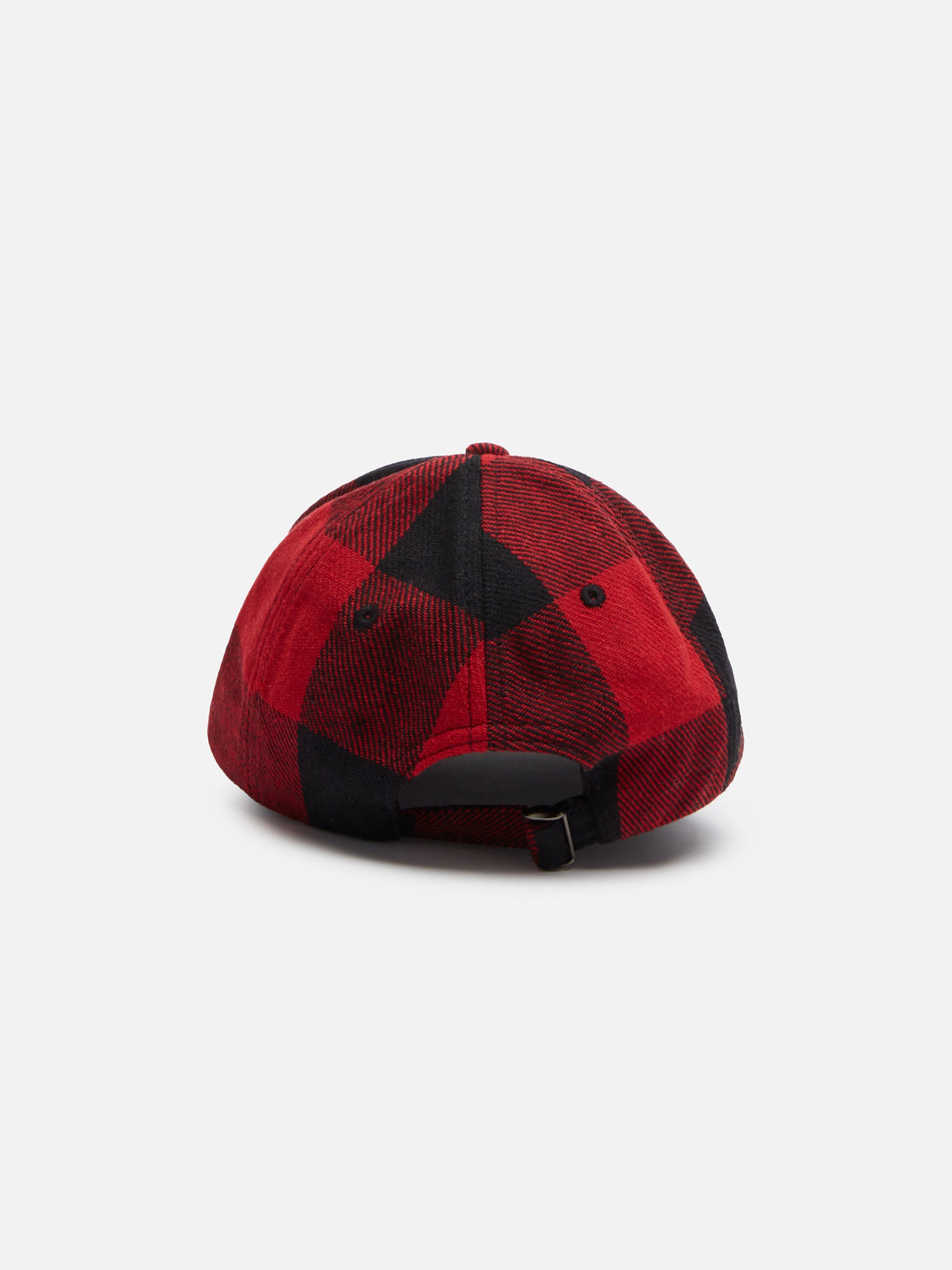 mc2-saint-barth-basb001-cappellino-baseball-feltro-a-quadri-rosso-con-ricamo-st- image 2