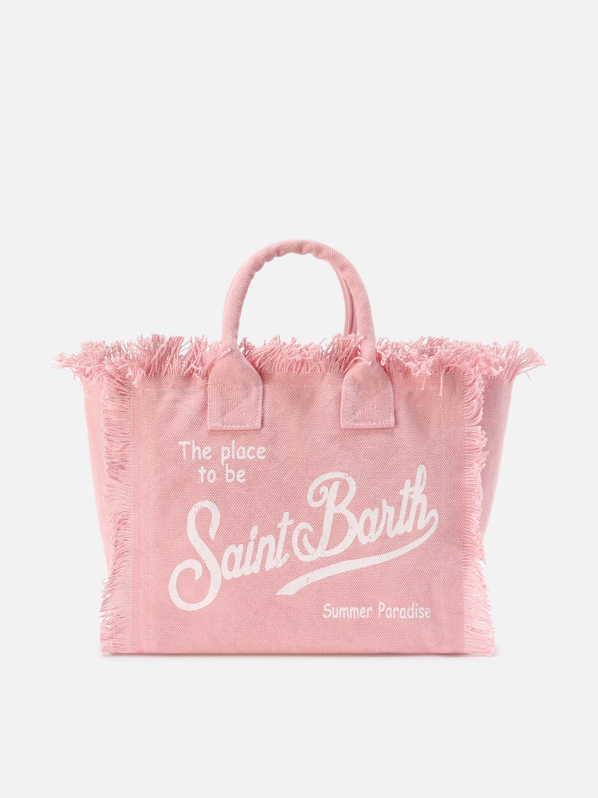 mc2-saint-barth-borsa-colette-rosa-in-canvas-con-frange image 1