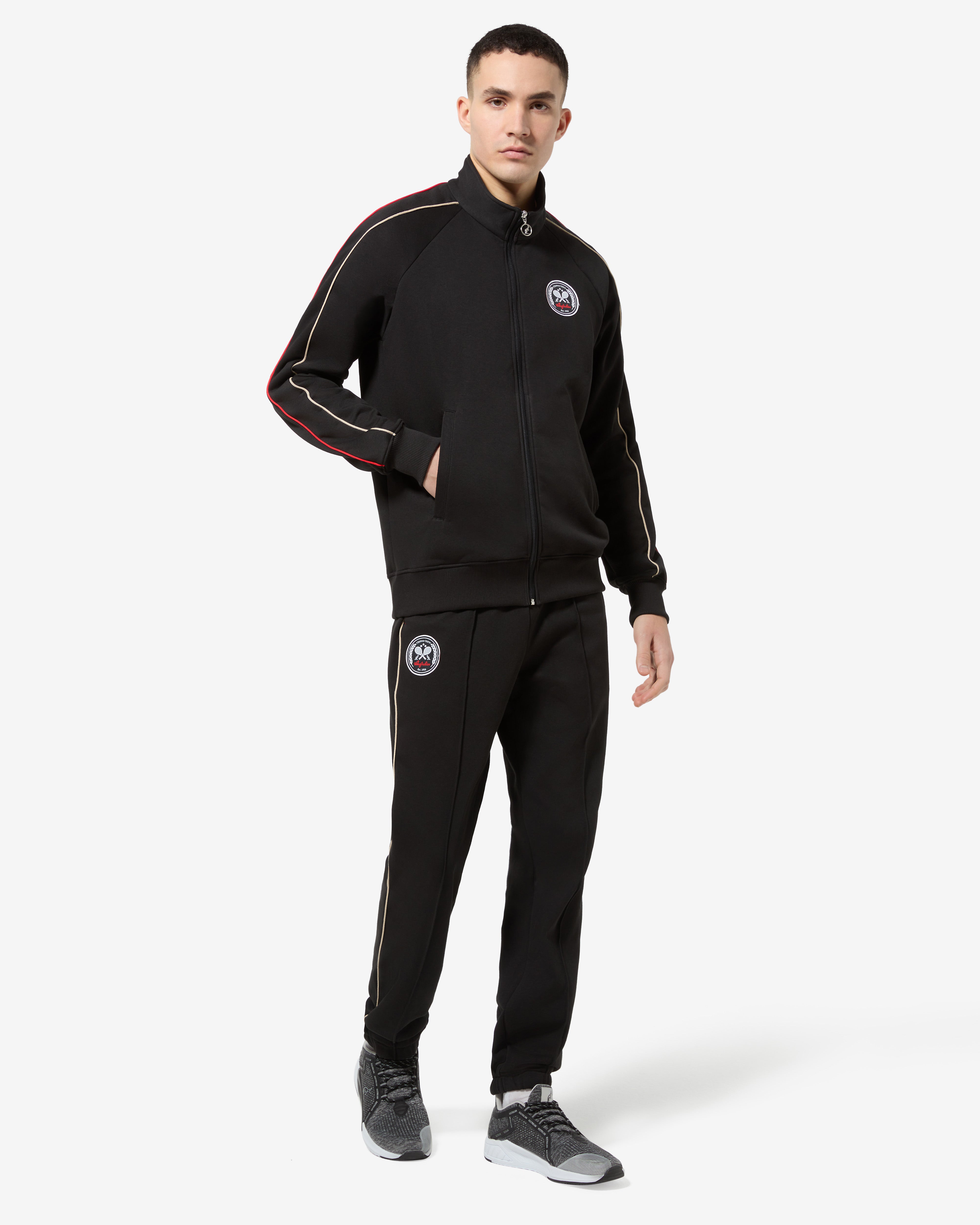 australian-tennis-crew-track-jacket-giacca-sportiva-nera image 2