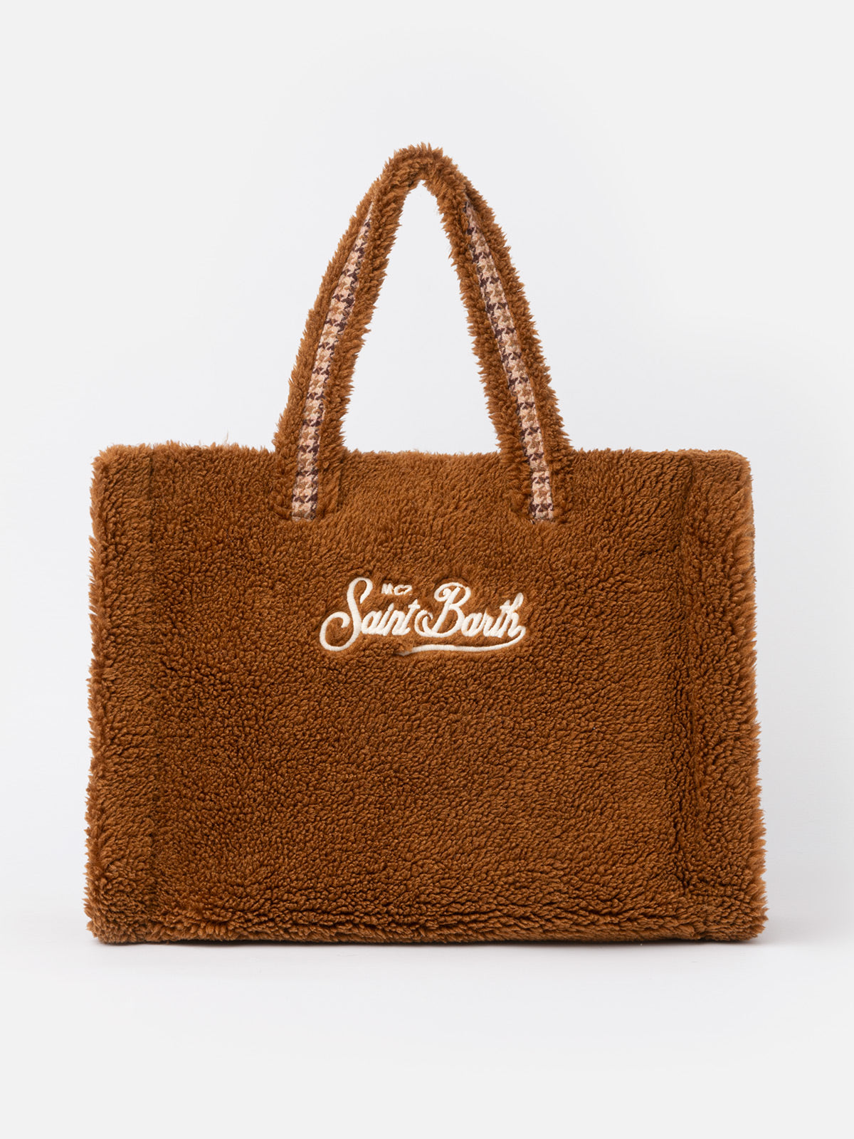 mc2-saint-barth-borsa-morbida-teddy-marrone-logo-scacchi image 4