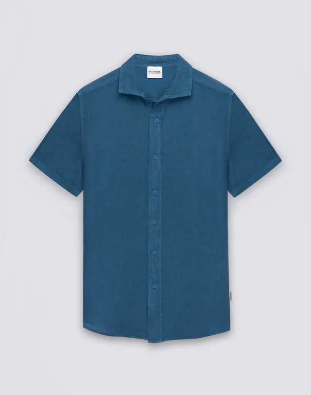 sundek-camicia-uomo-in-lino-a-mezze-maniche-tinto-capo-regular image 1