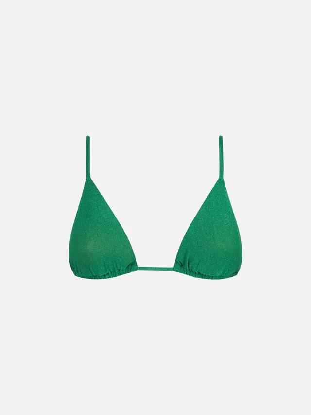 mc2-saint-barth-top-bikini-janet-triangolo-lurex-verde-tinta-unita image 1