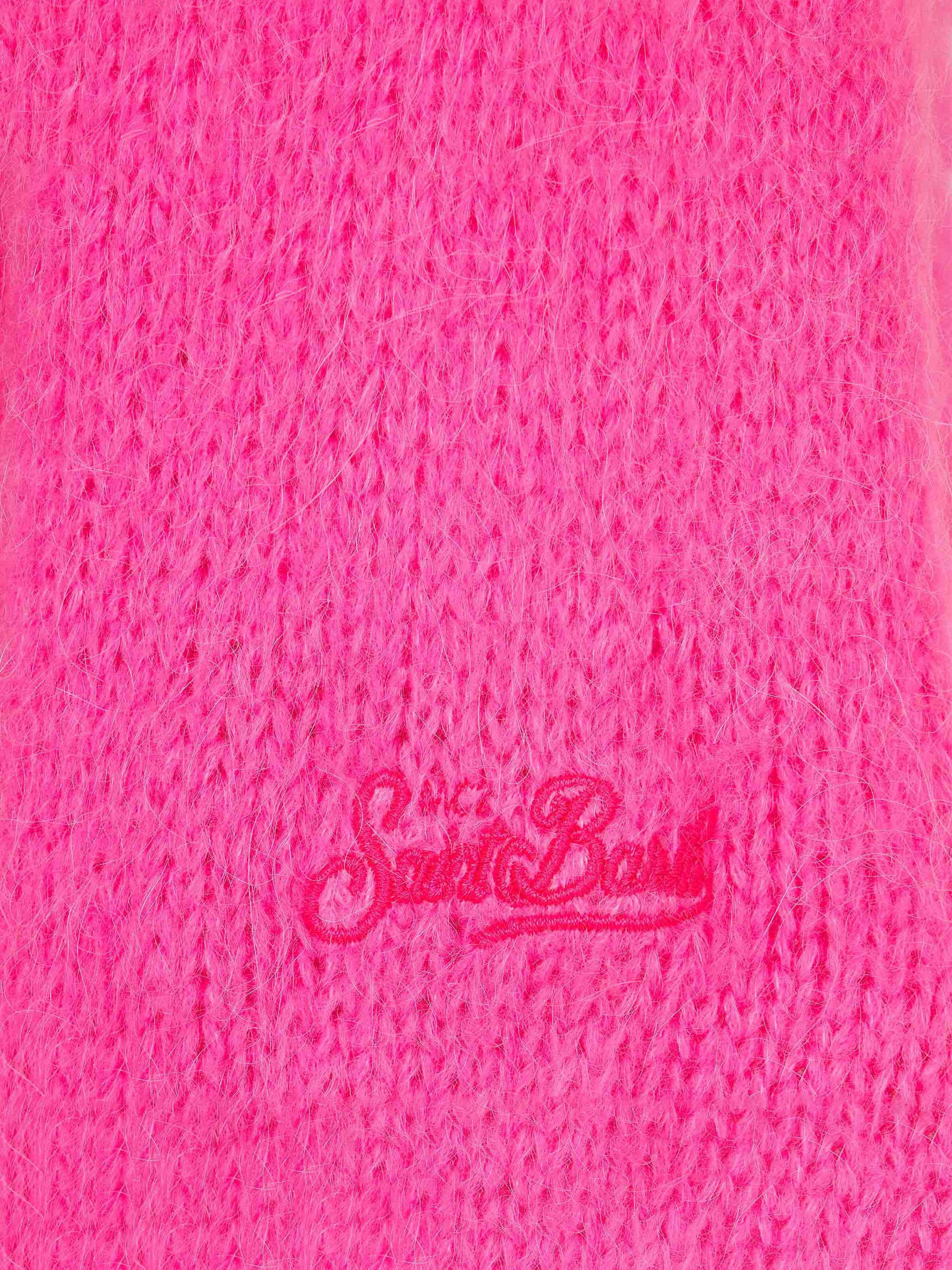 mc2-saint-barth-maglione-bambina-girocollo-garzato-rosa-scritta-apres-chic image 3