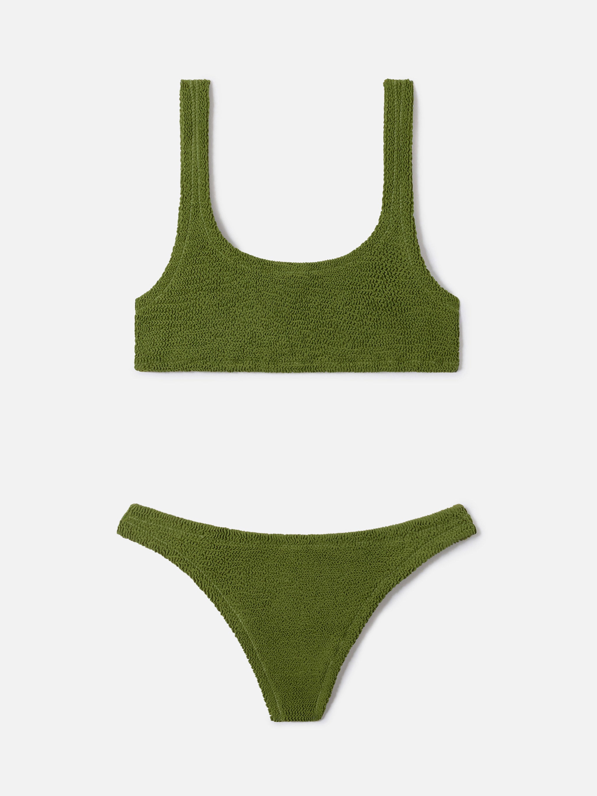 mc2-saint-barth-naima-naomi-bikini-donna-verde-militare-in-crinkle image 1