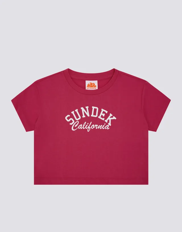sundek-goldenwave-mini-t-shirt-crop-bambina-stile-vintage-california image 1