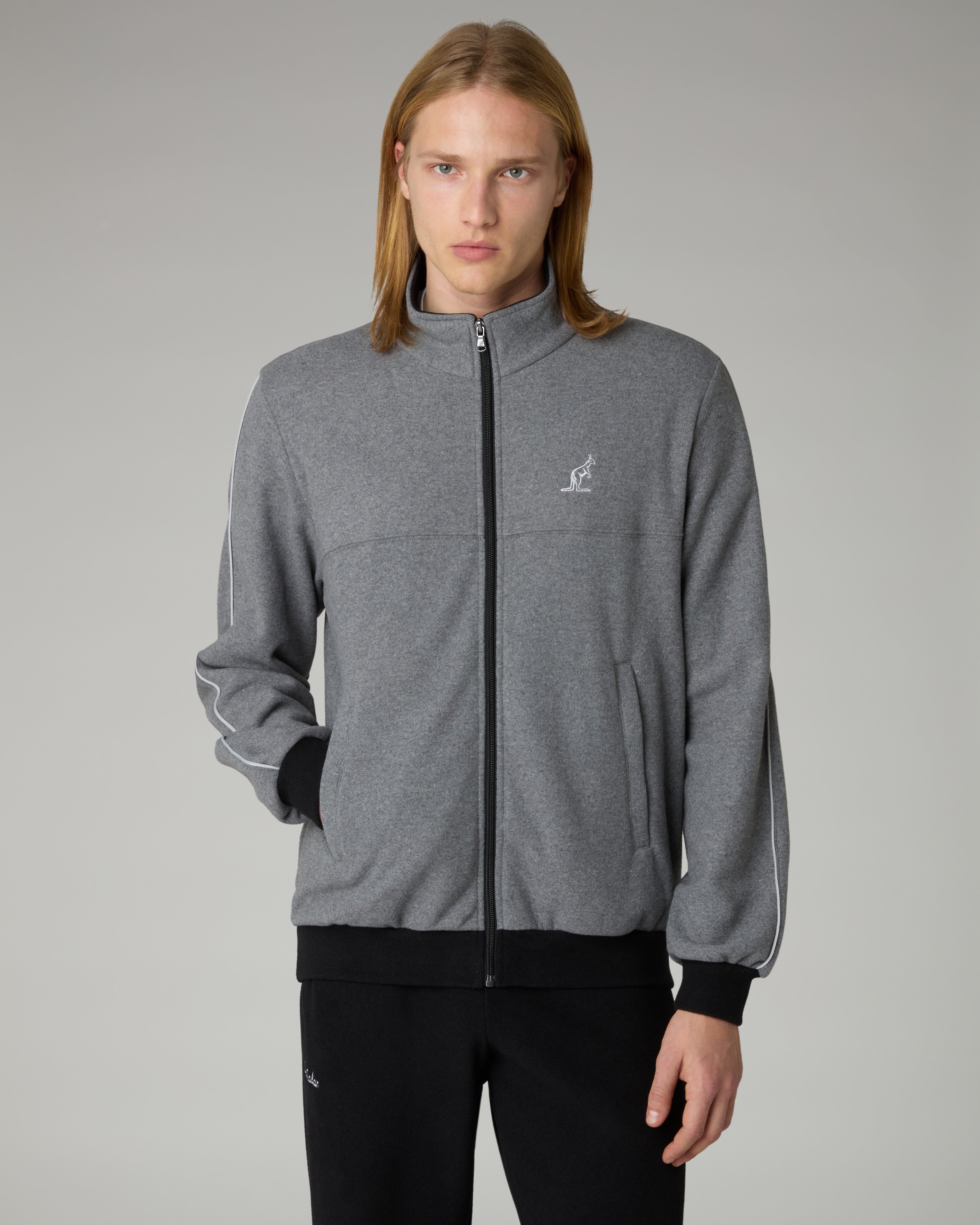 australian-classy-tuta-grigio-melange-scuro-completo-giacca-pantalone image 3