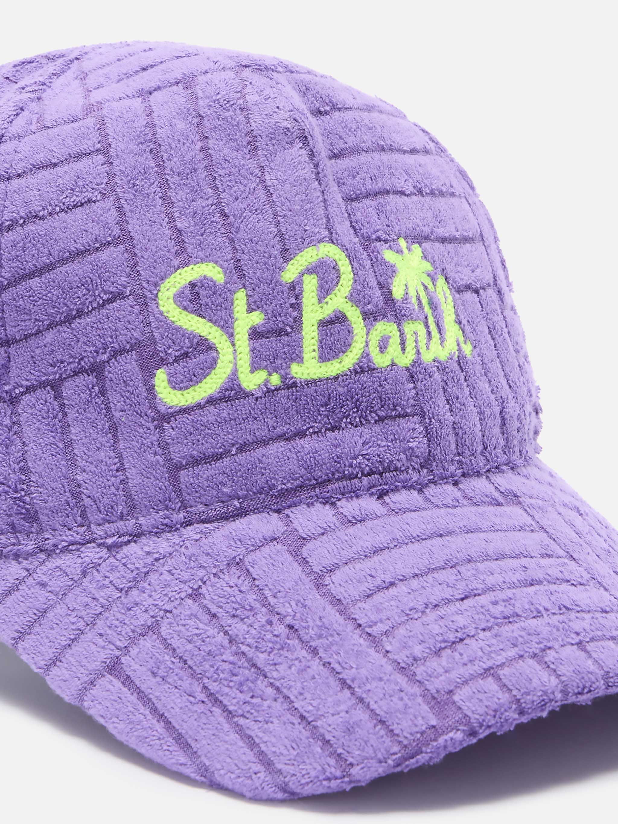 mc2-saint-barth-cappellino-matthew-in-spugna-viola-accessorio image 2