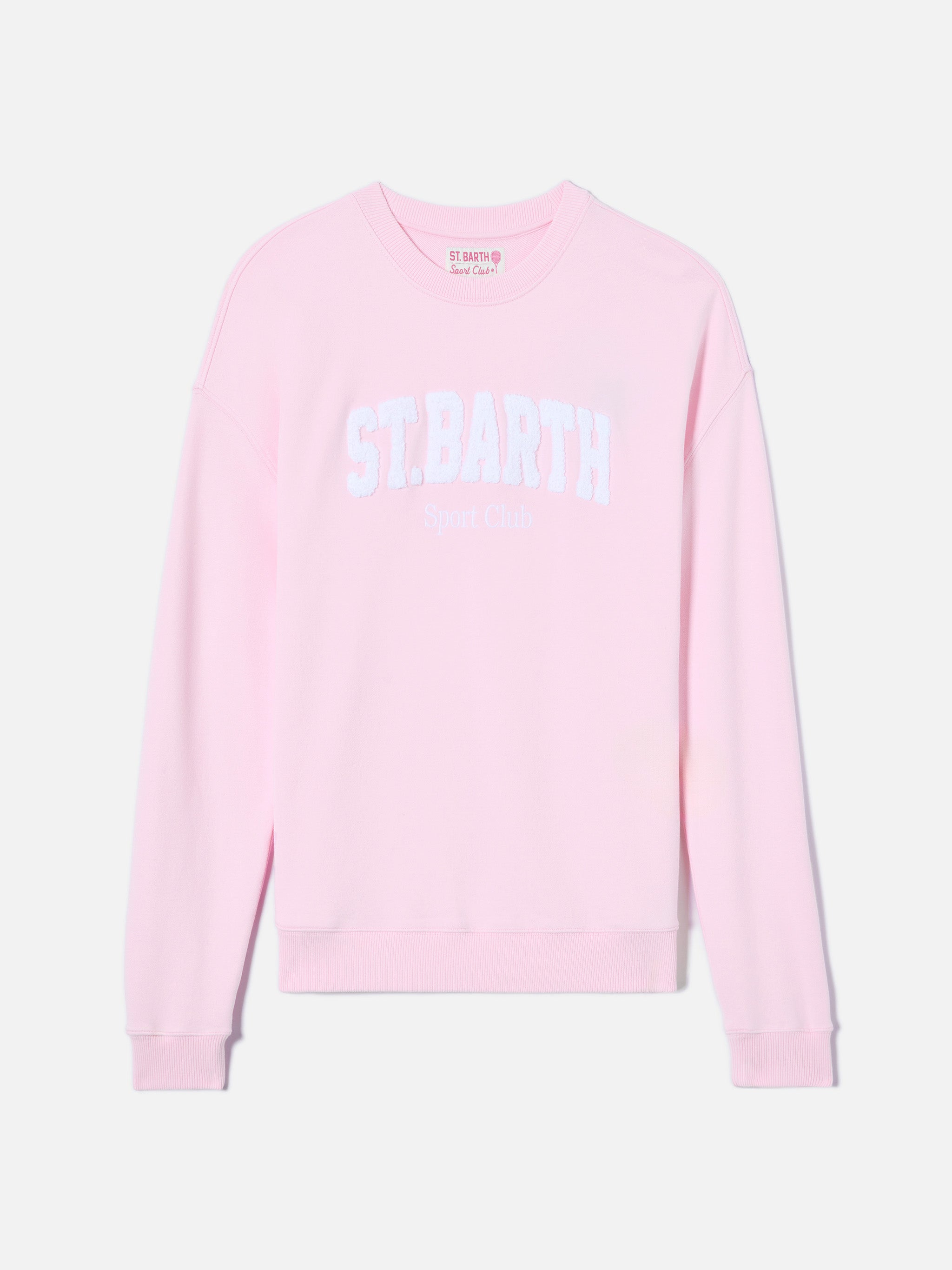 mc2-saint-barth-felpa-stardust-donna-rosa-logo-spugna-sport-club image 1