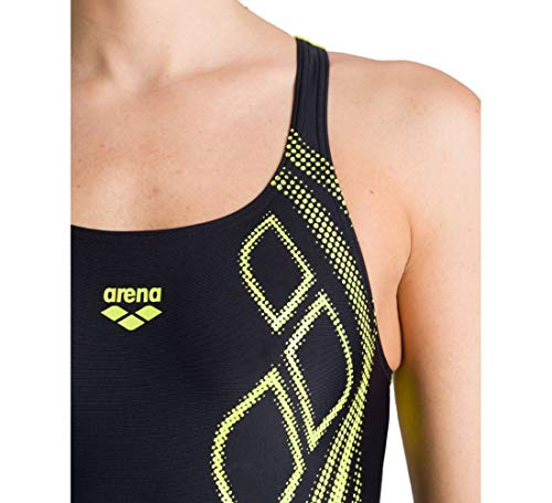 arena-spirit-swim-pro-back-costume-intero-donna-nero-verde image 7