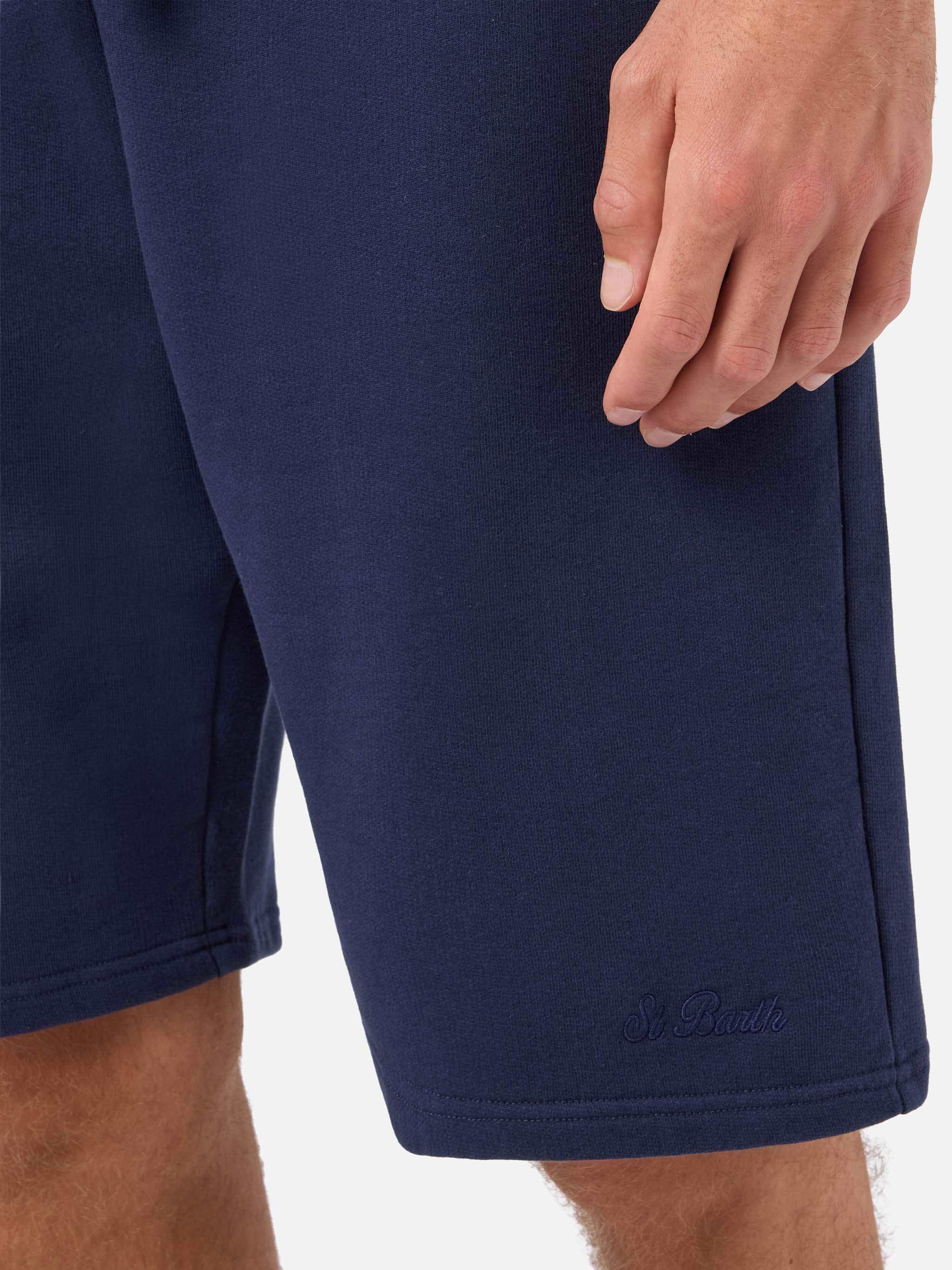 mc2-saint-barth-bermuda-randle-uomo-in-felpa-di-cotone-blu-navy image 2