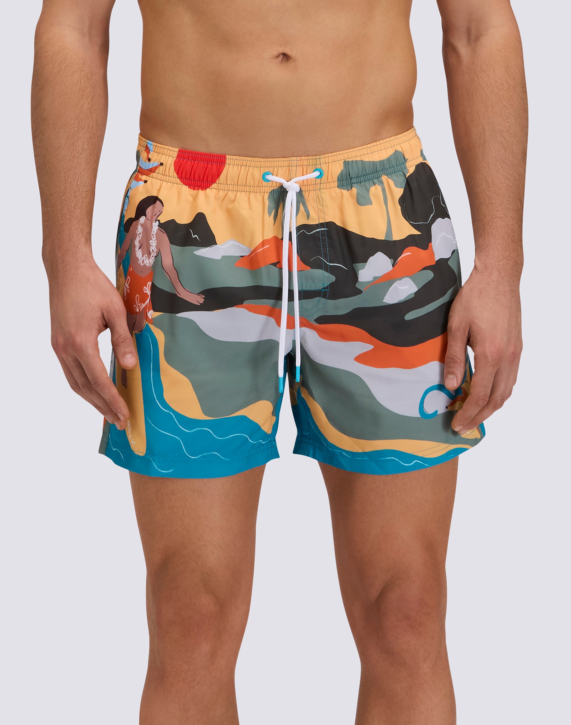 sundek-m504bdrt3g8-costume-da-bagno-uomo-corto-surfer-girl-in-repreve-riciclato image 2