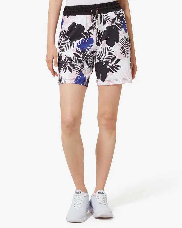 australian-flowers-short-nero-pantaloncino-felpa-con-stampa image 1