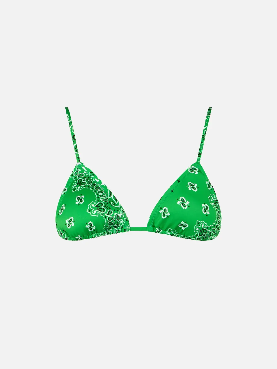 mc2-saint-barth-top-bikini-janet-triangolo-con-fantasia-bandana-verde-e-charms image 1