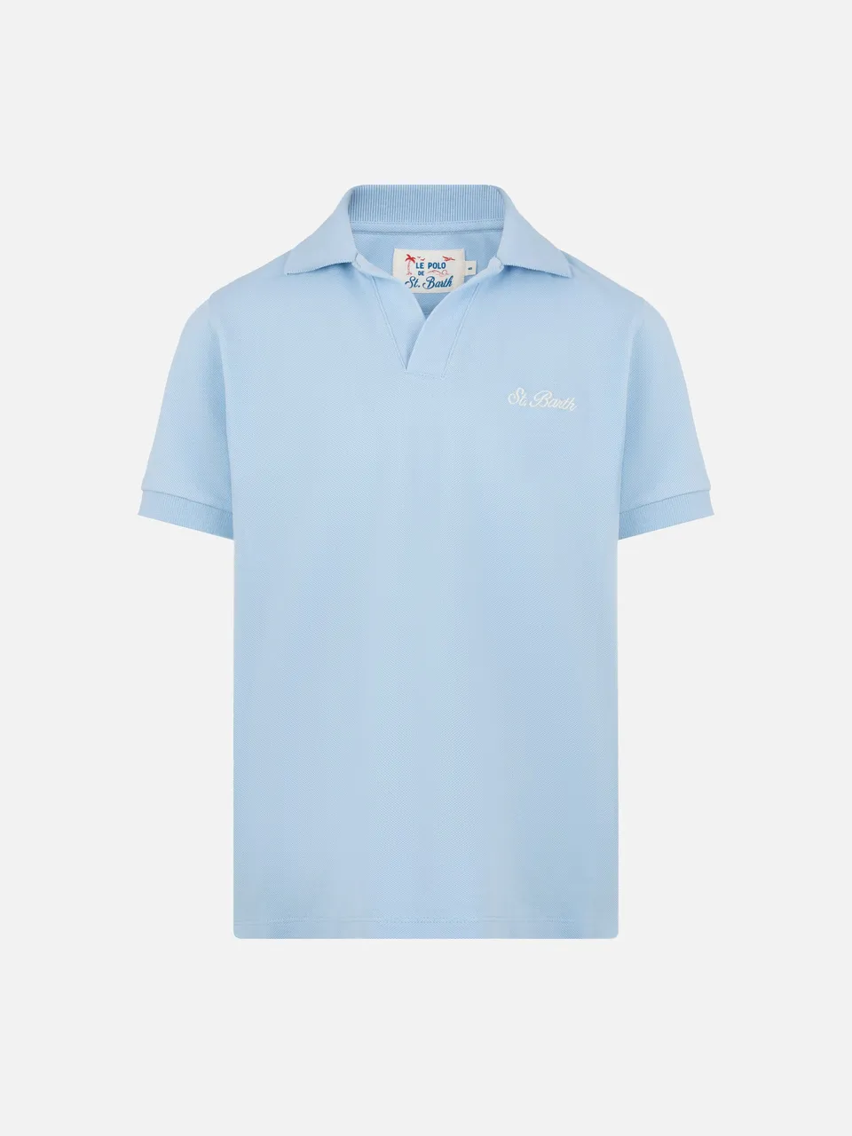mc2-saint-barth-charles-jr-polo-piqu-cotone-azzurro-bambino image 1