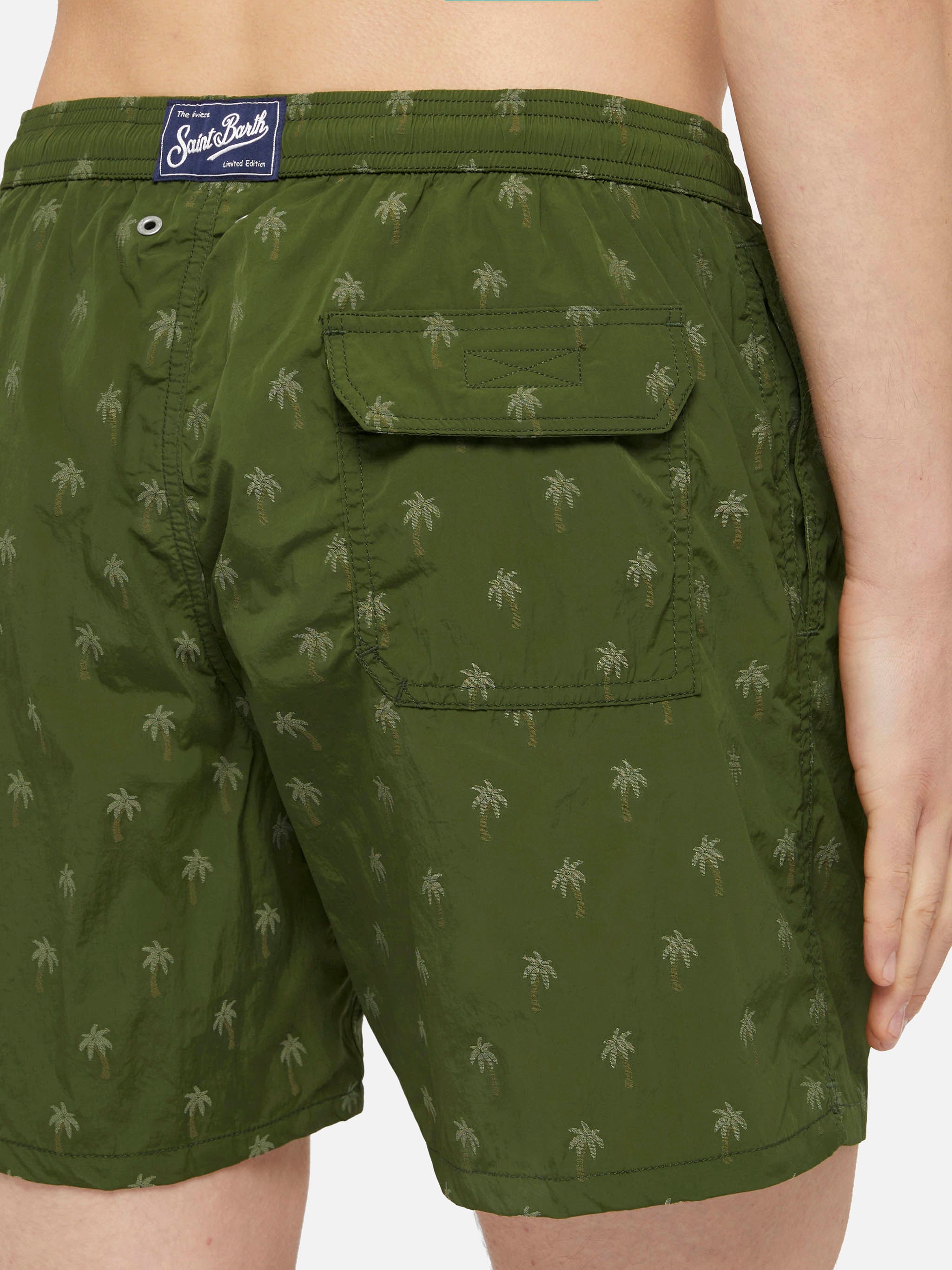 mc2-saint-barth-costume-mare-patmos-uomo-jacquard-palme-verde-militare image 6