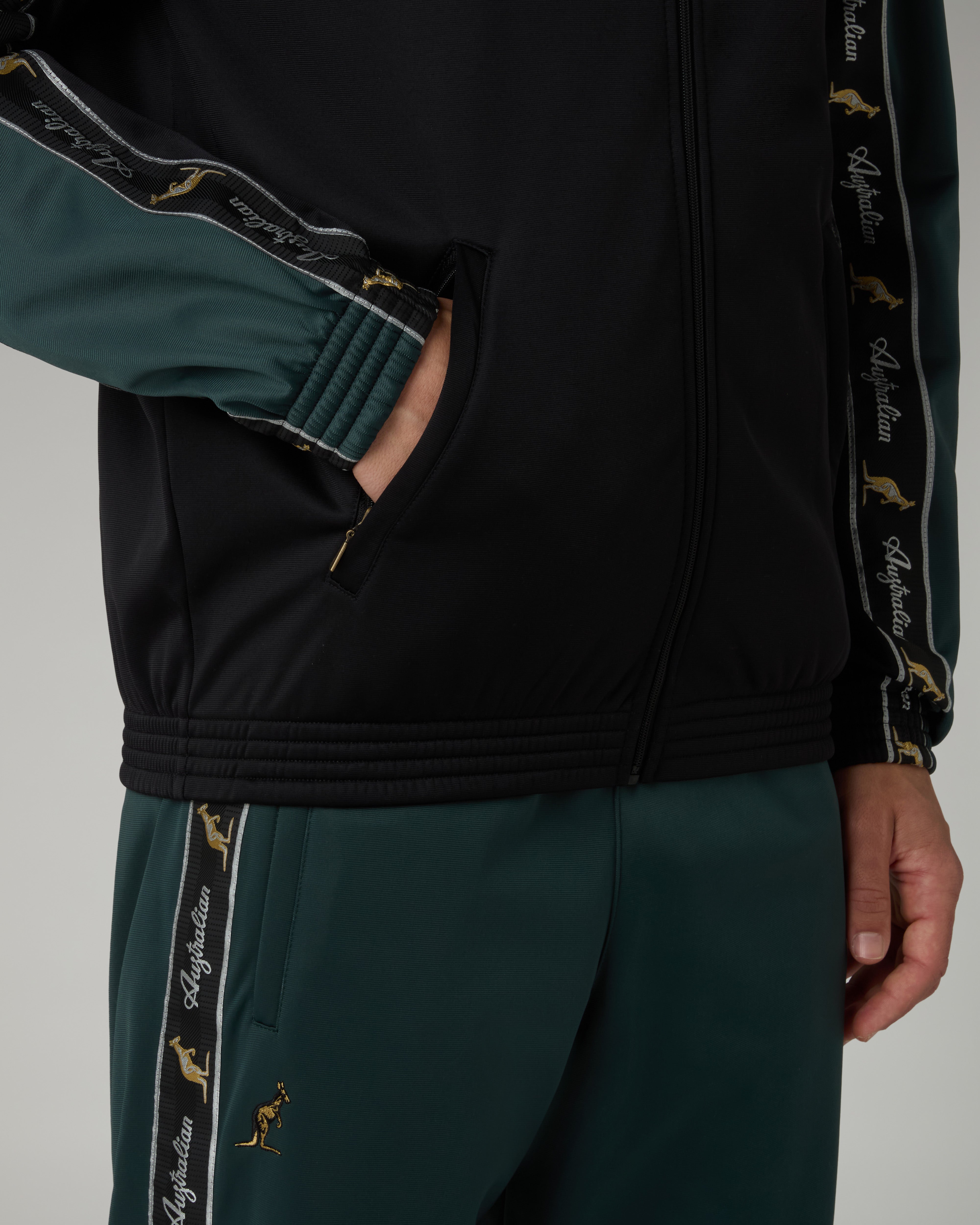 australian-duo-track-jacket-verde-bosco-giacca-acetato-full-zip image 5