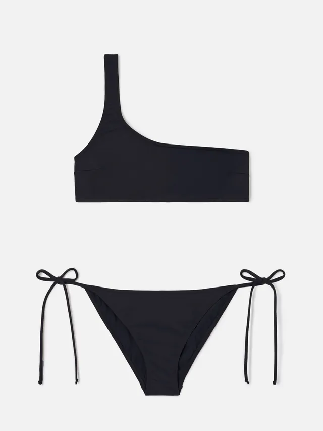 mc2-saint-barth-breezy-bikini-donna-nero-con-top-fascia-monospalla-e-slip-virgo- image 1