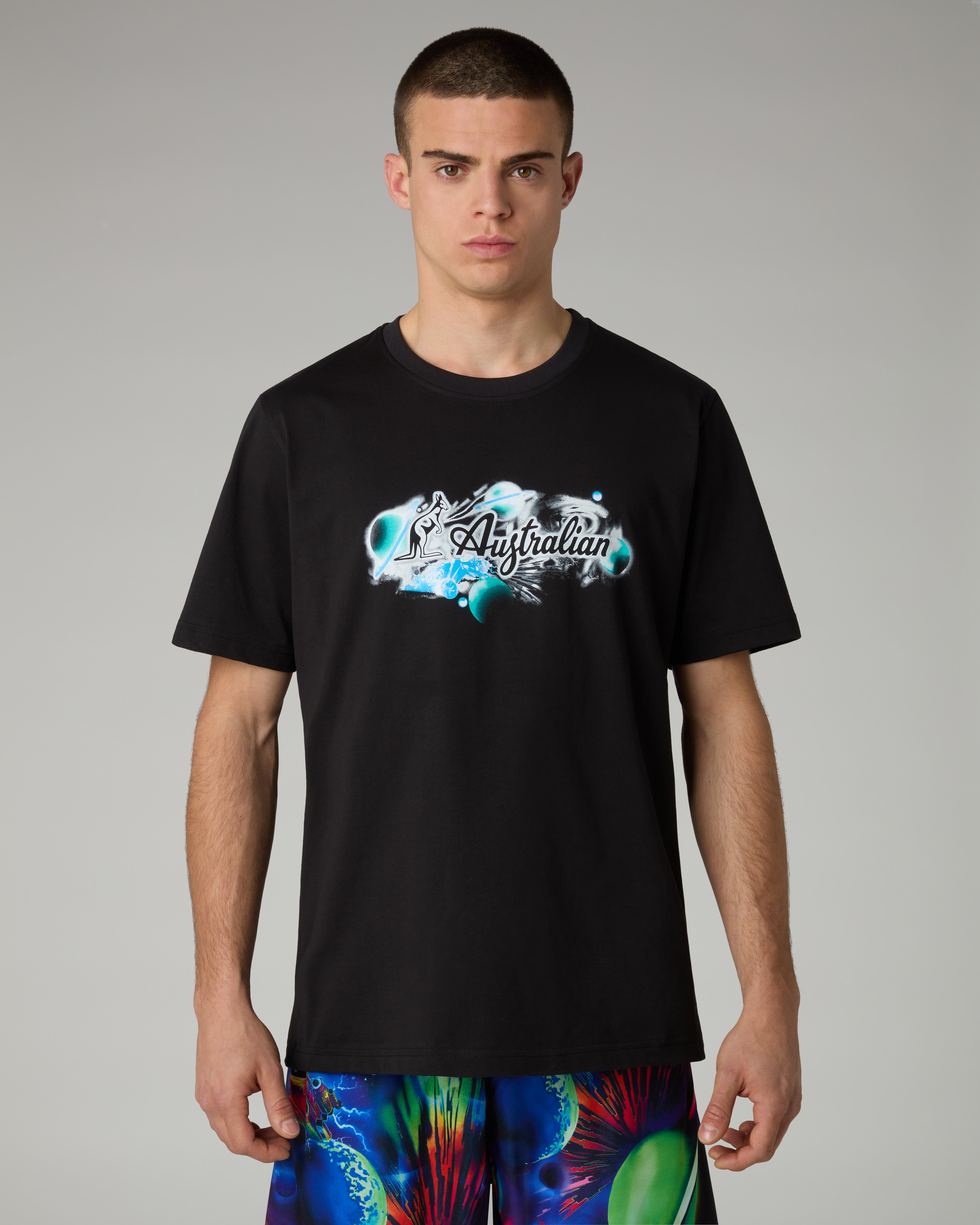 australian-planets-t-shirt-cotone-nera-heritage image 1